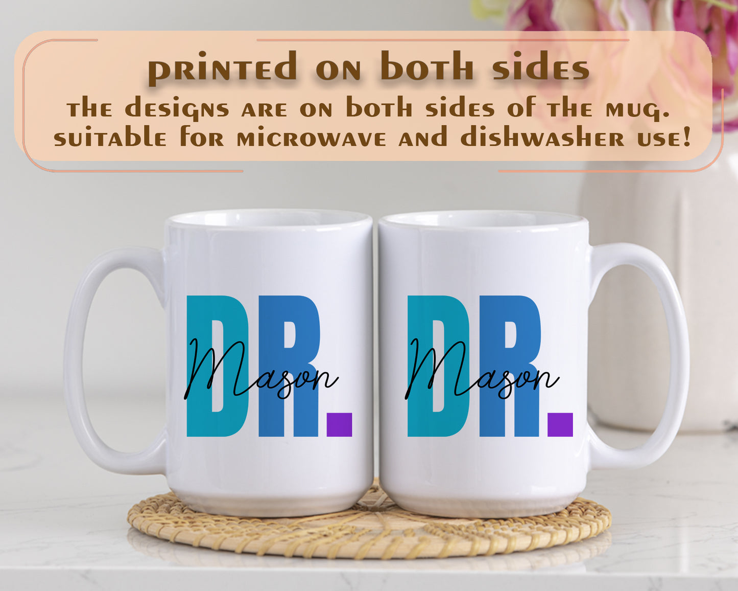 Custom Dr. Coffee Mug - Personalized Medical Professional Gift, Graduation Tea Cup
