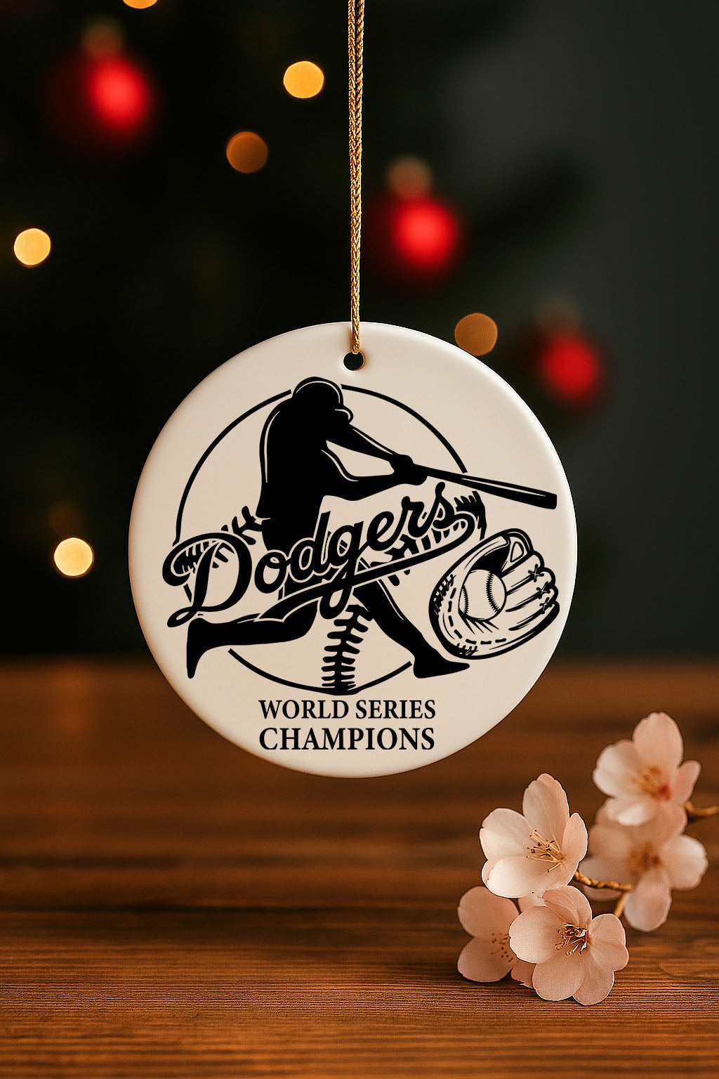 Celebrate with Los Angeles Dodgers Inspired World Series Champions Ornament.