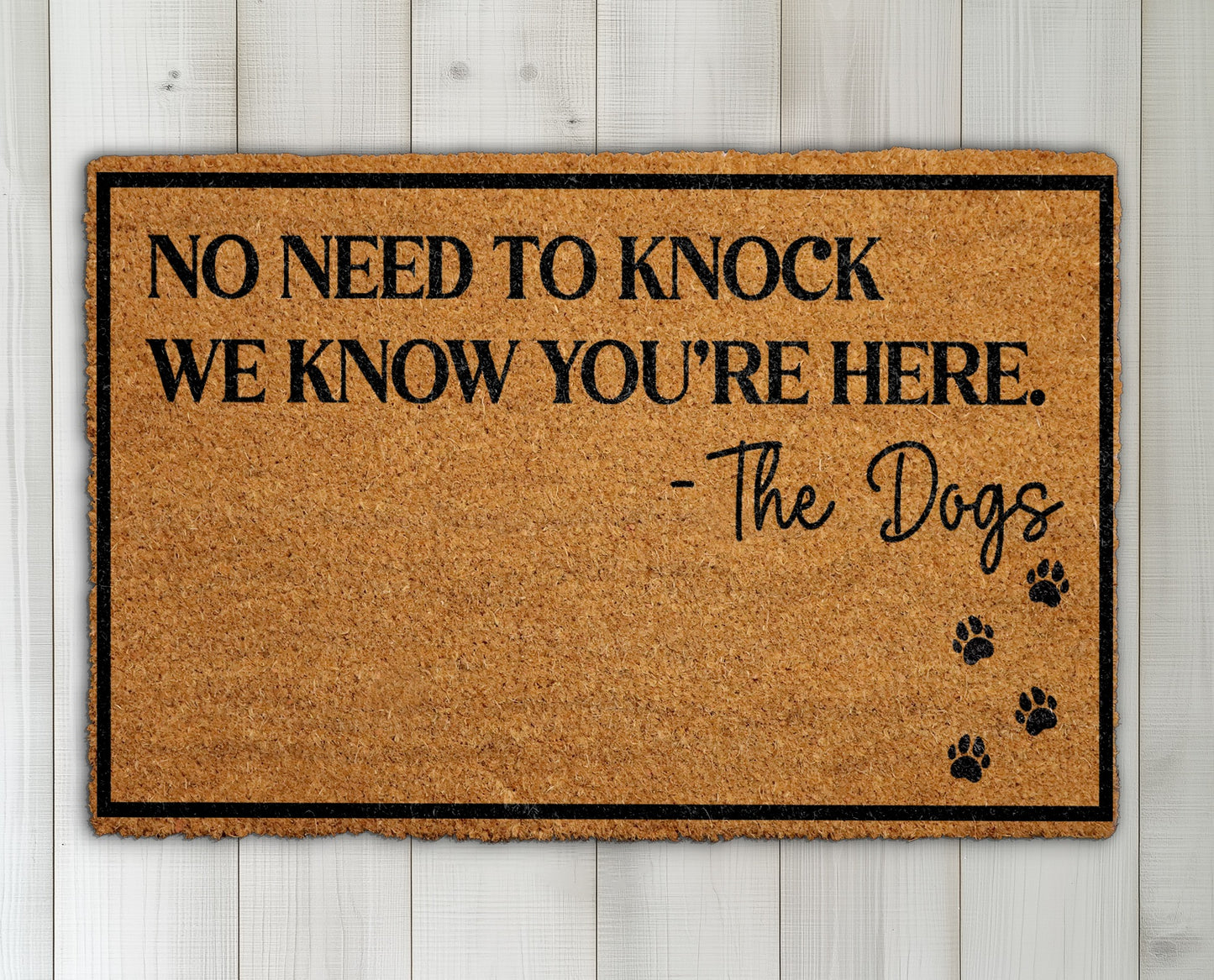 Funny Dog Welcome Mat, Humorous Pet Owner Porch Coco Rug
