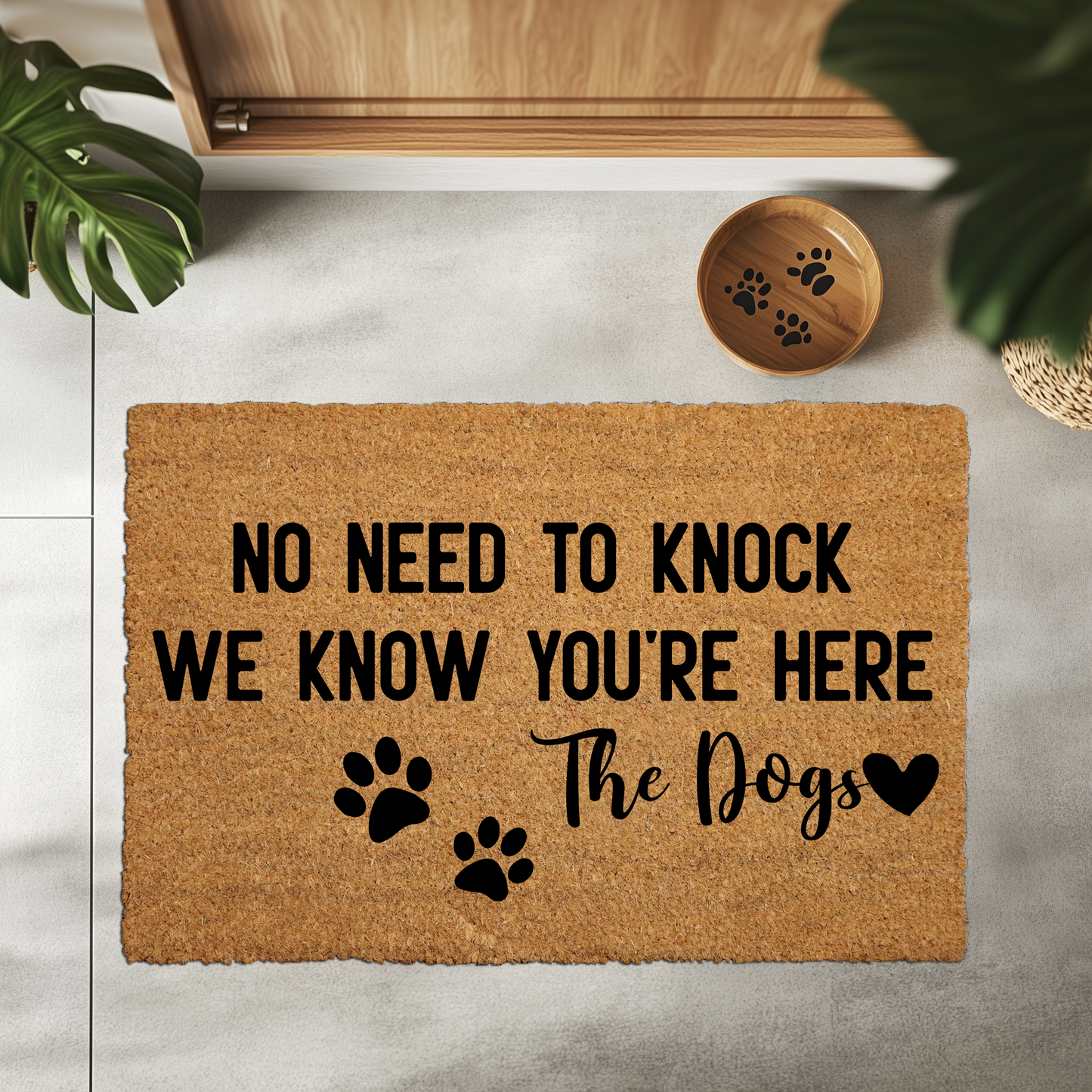 Welcome Guests with Dog Lover Doormat, Patio Essential, Farmhouse Charm