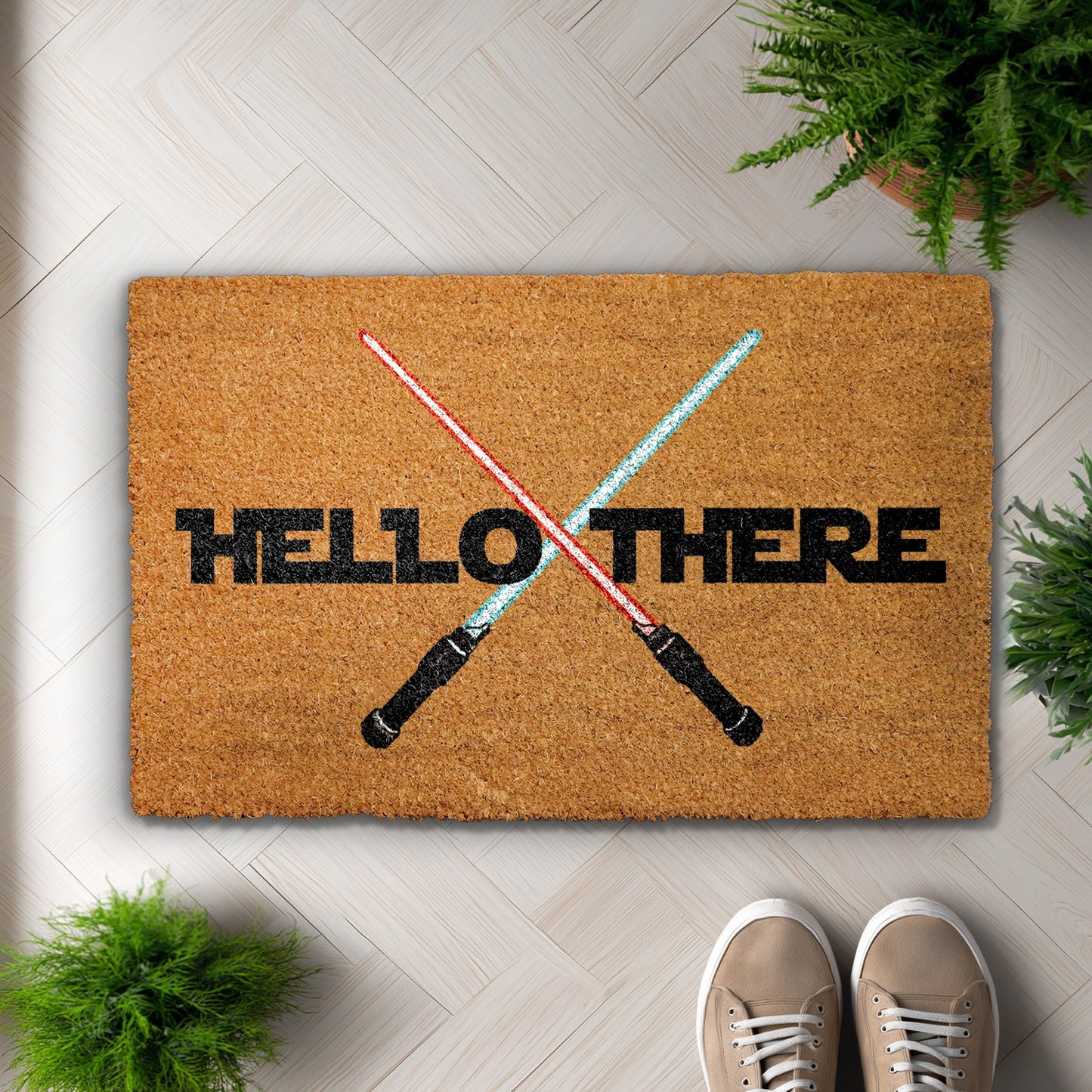 Hello There Lightsaber Doormat: The Ultimate Star Wars Fan Welcome