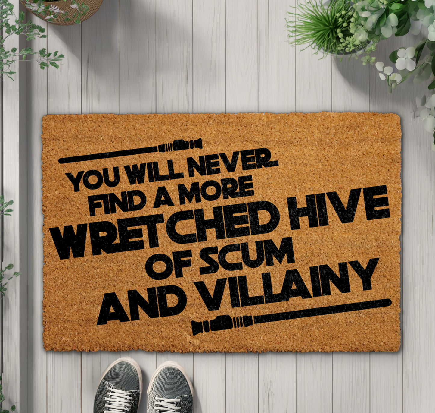 Sci-Fi Fan Rug, Star Wars Doormat, Lightsaber Entryway Mat