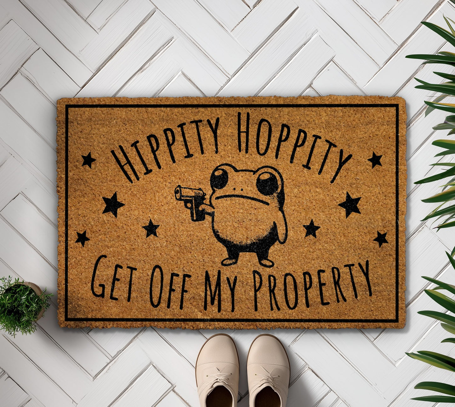 Hilarious Frog Doormat: Quirky Outdoor Rug, Humorous Housewarming Gift