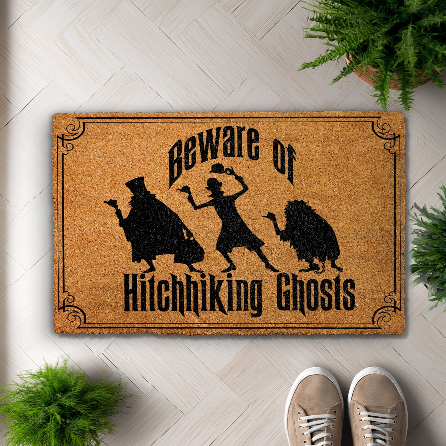 Gothic Disney Fan Doormat: Spooky Season Halloween Home Decor Gift