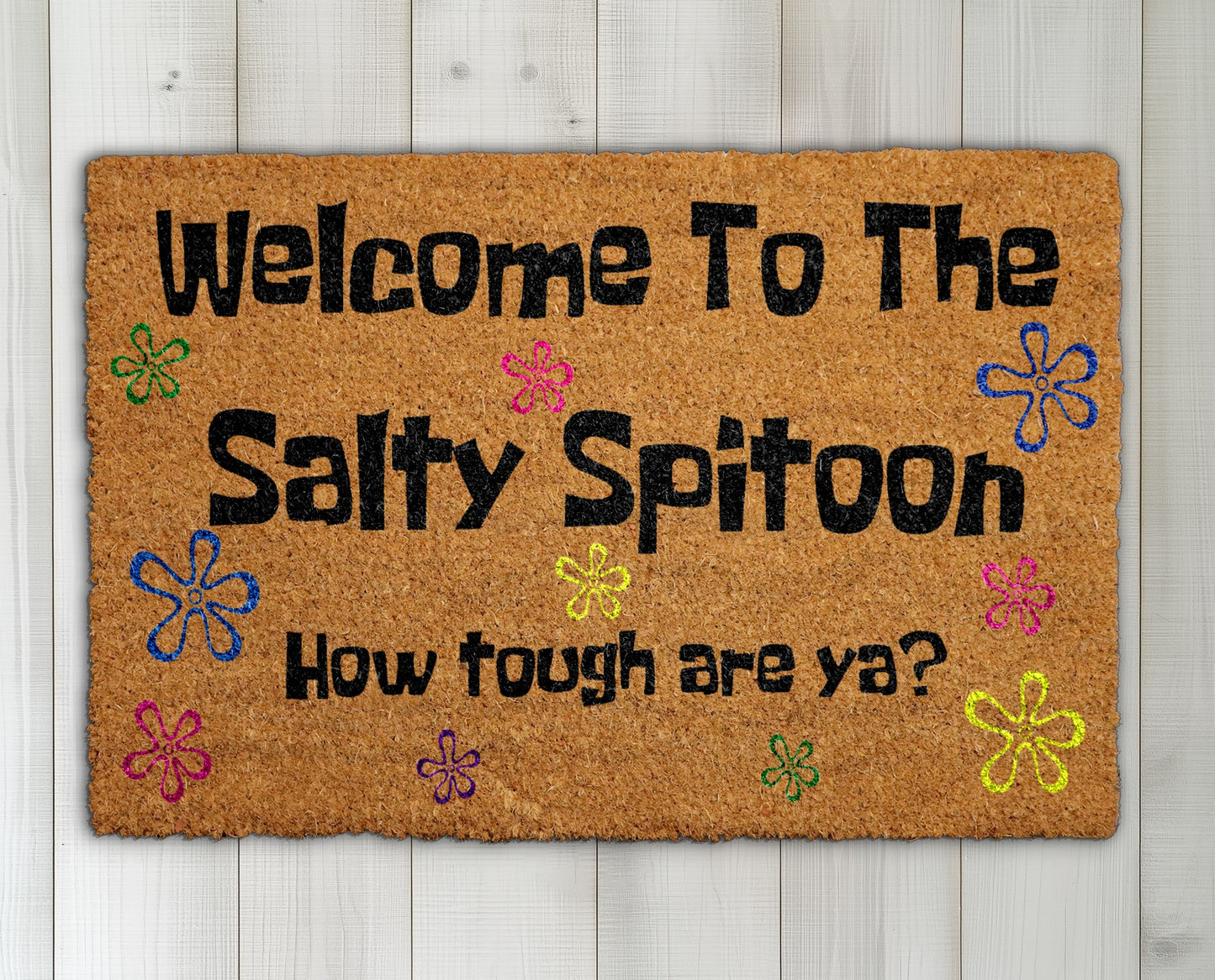 Salty Spitoon Doormat: Movie-Inspired Humor for Your Front Porch!