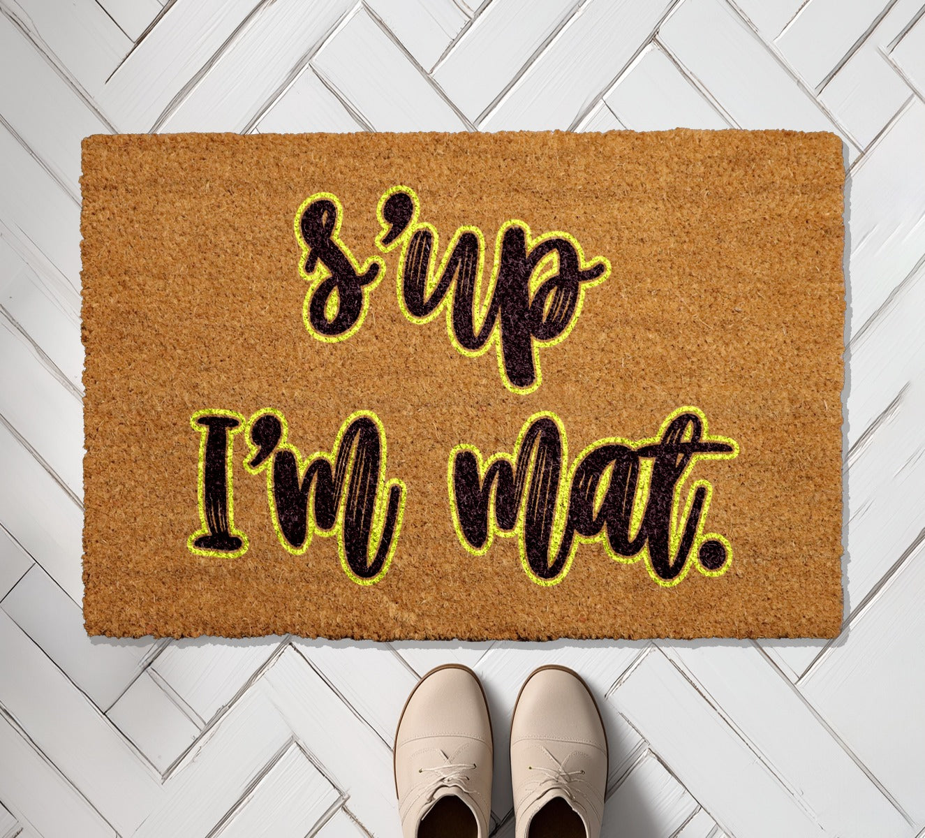 Sup I'M Mat: Funny Greeting Doormat, Humorous Front Porch Decor