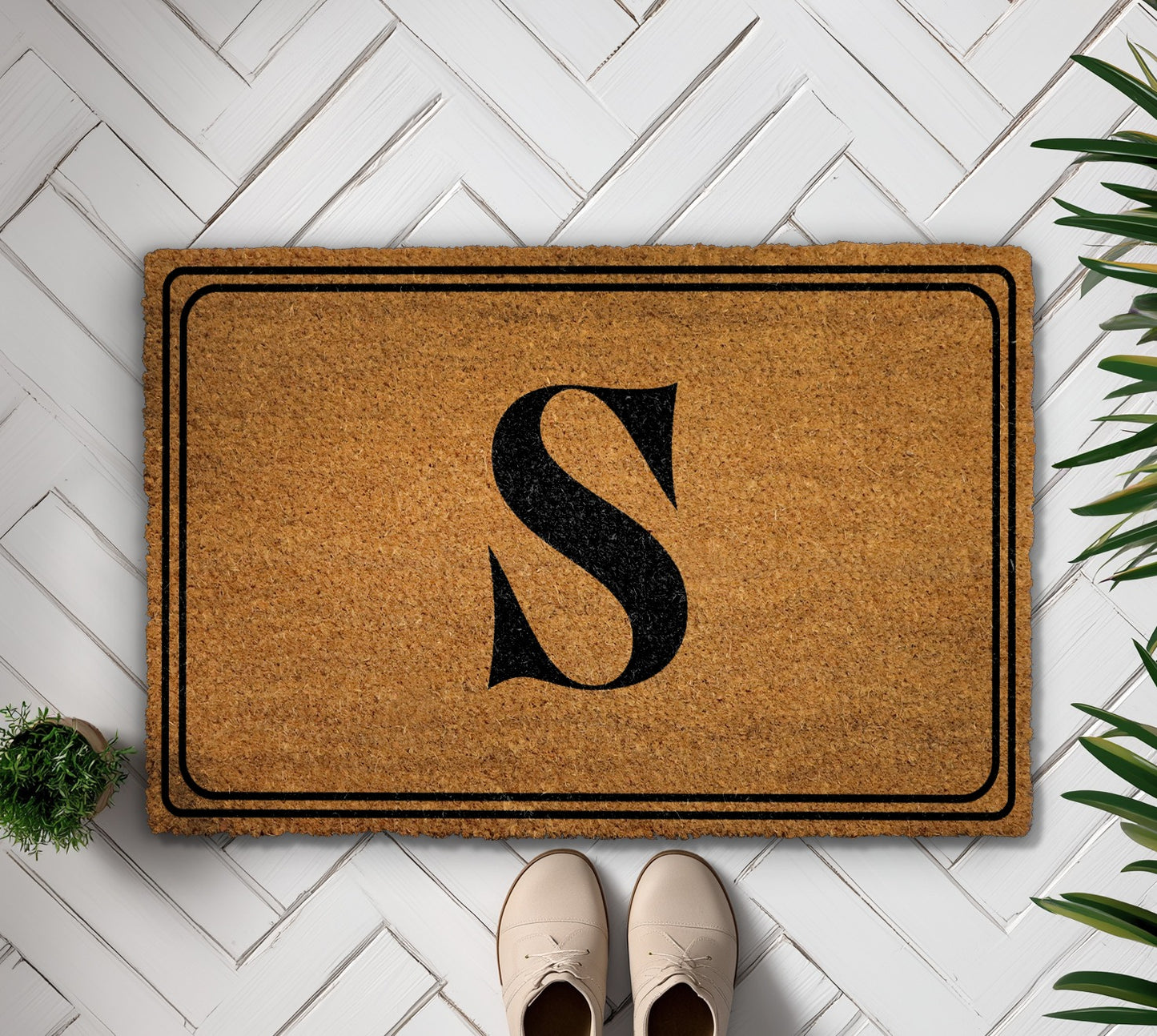 Custom Monogram Doormat, Personalized Home Decor, Family Front Porch Rug