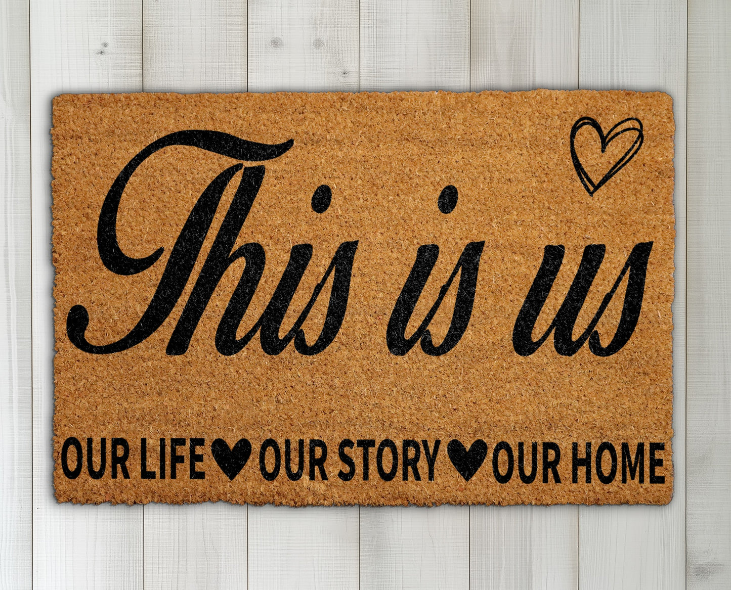 Our Life, Our Story, Our Home - Heart Theme Doormat