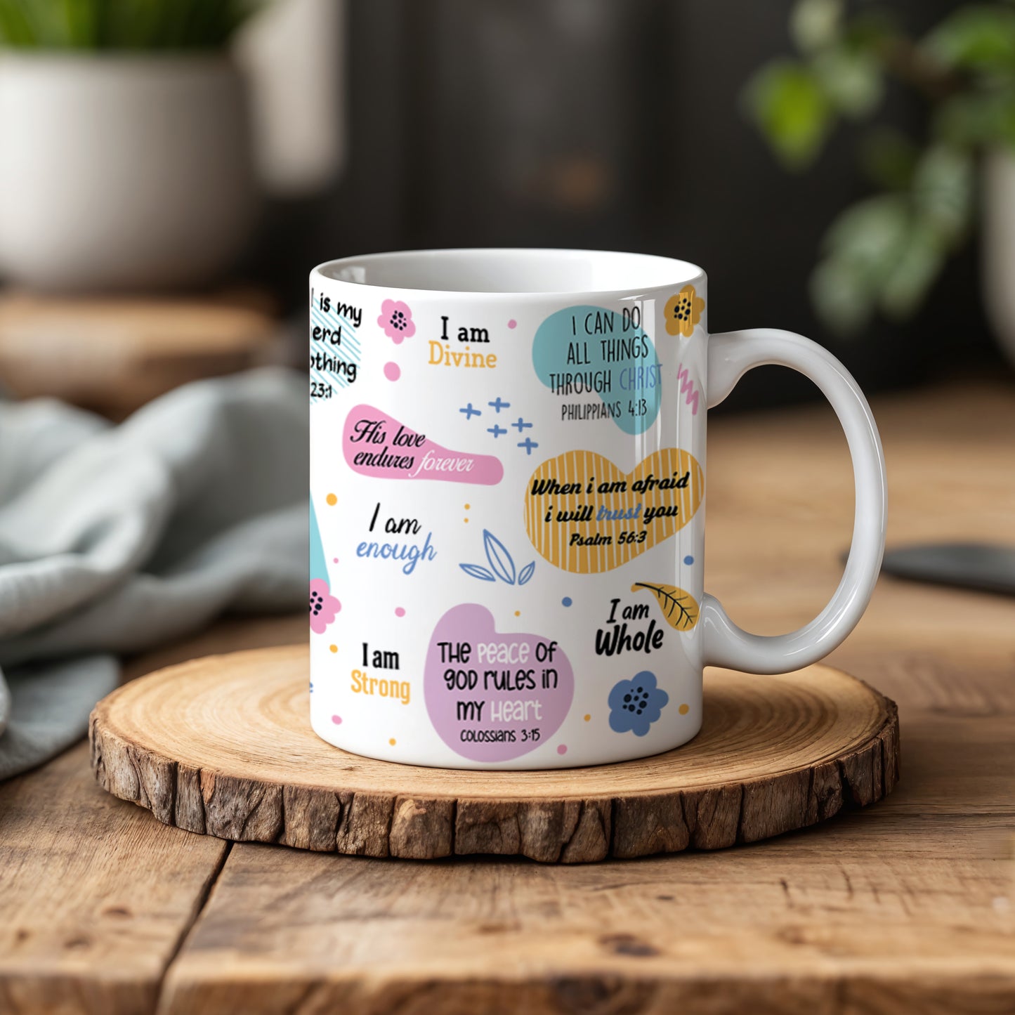 Personalized Bible Verse Mug, Christian Gift with Inspirational Scripture Quotes