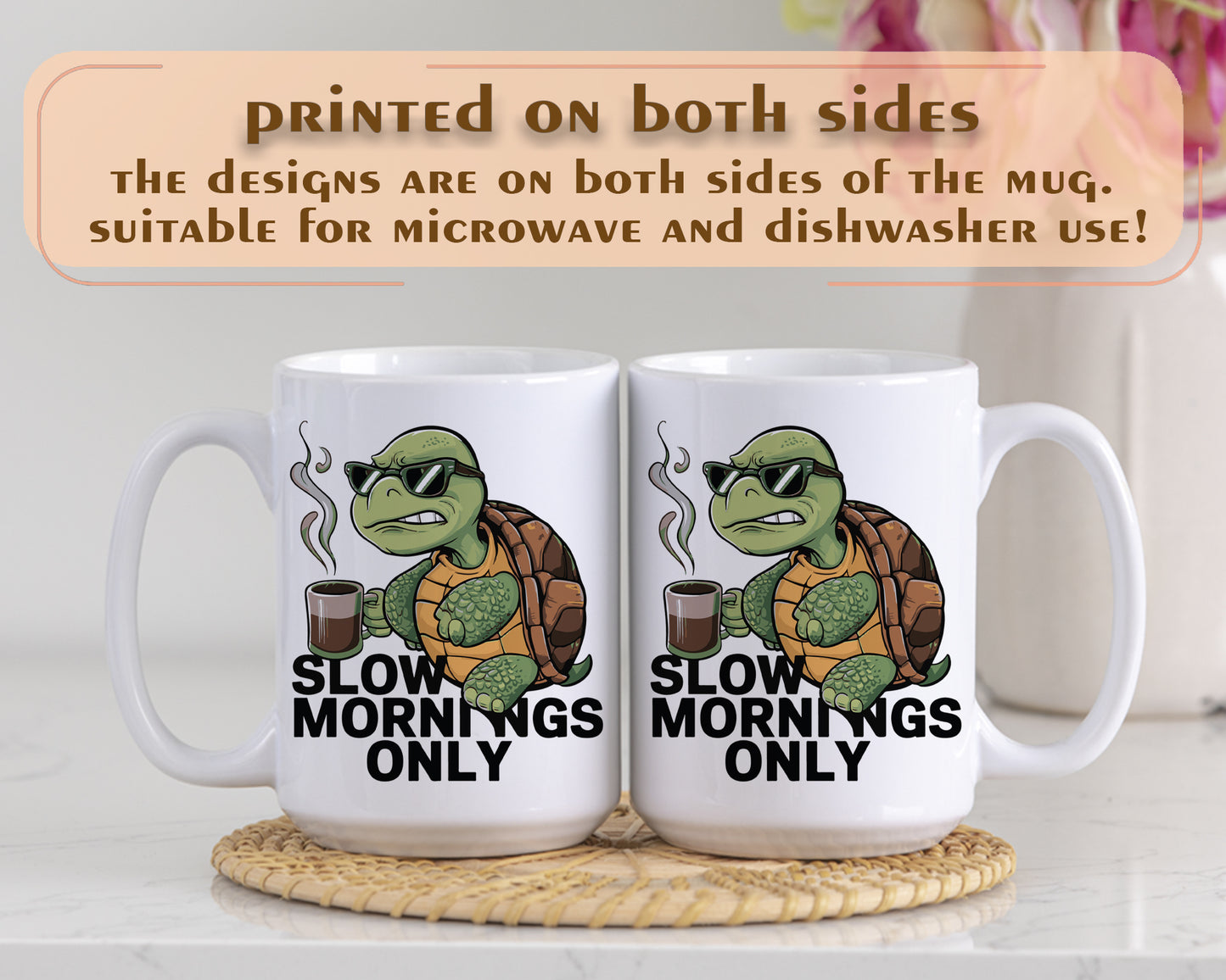 Adorable Turtle Mug, Perfect for Slow Mornings and Lazy Days!