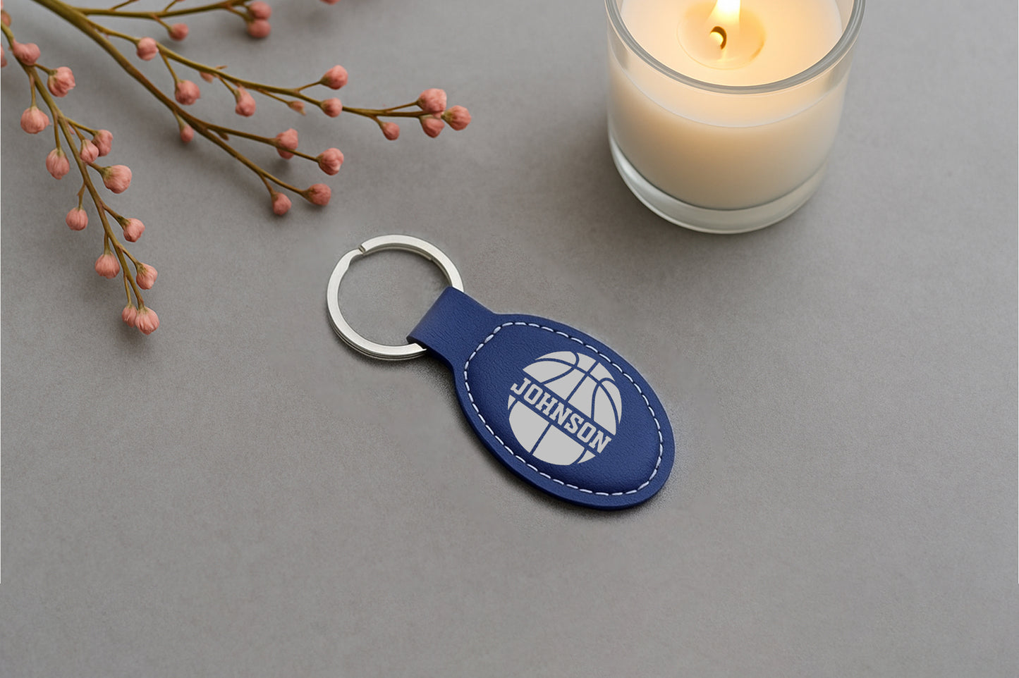 Engraved Basketball Key Tag, Personalized Team Gift - Custom Keychain