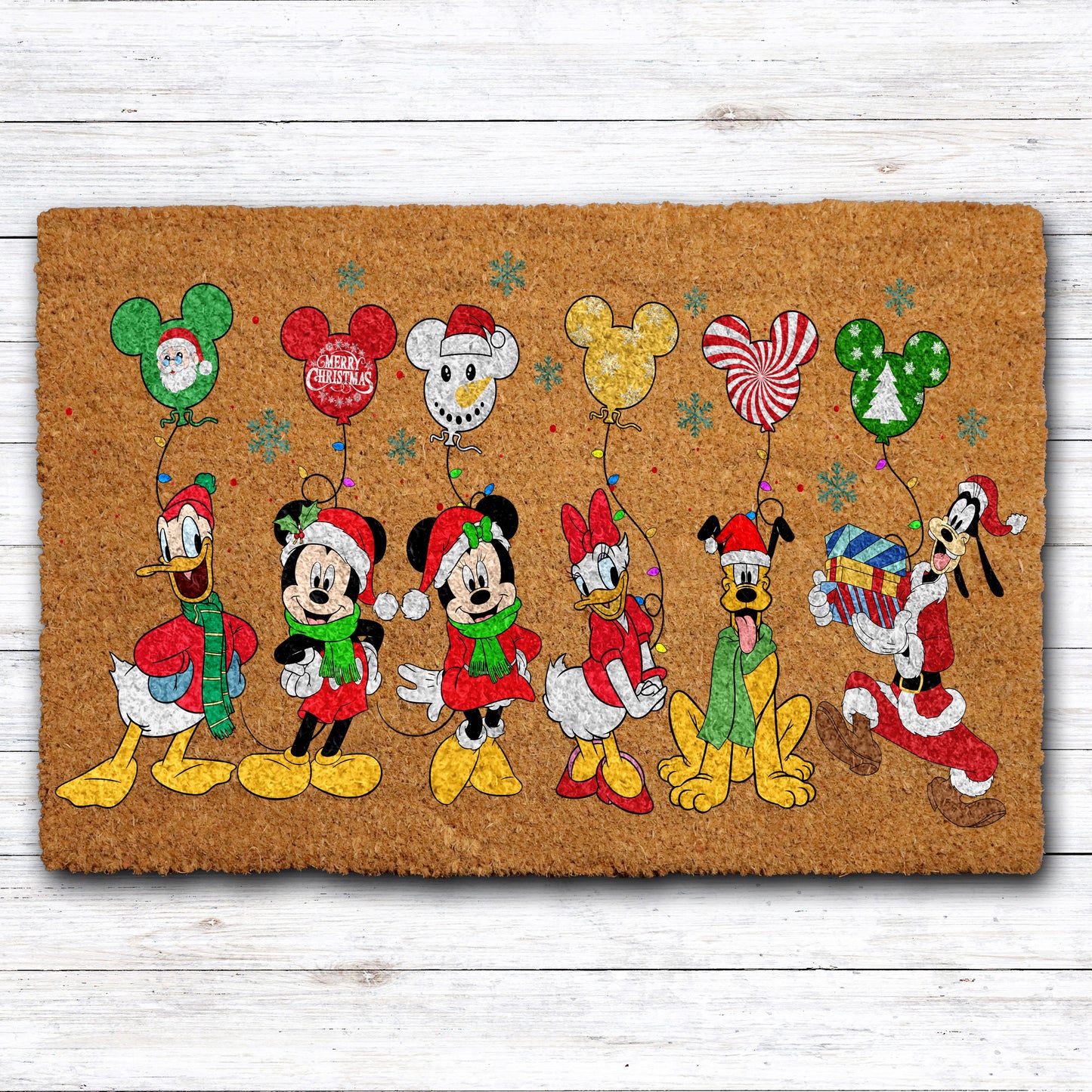 Festive Disney Mickey Christmas Doormat, Perfect Winter Front Porch Decor