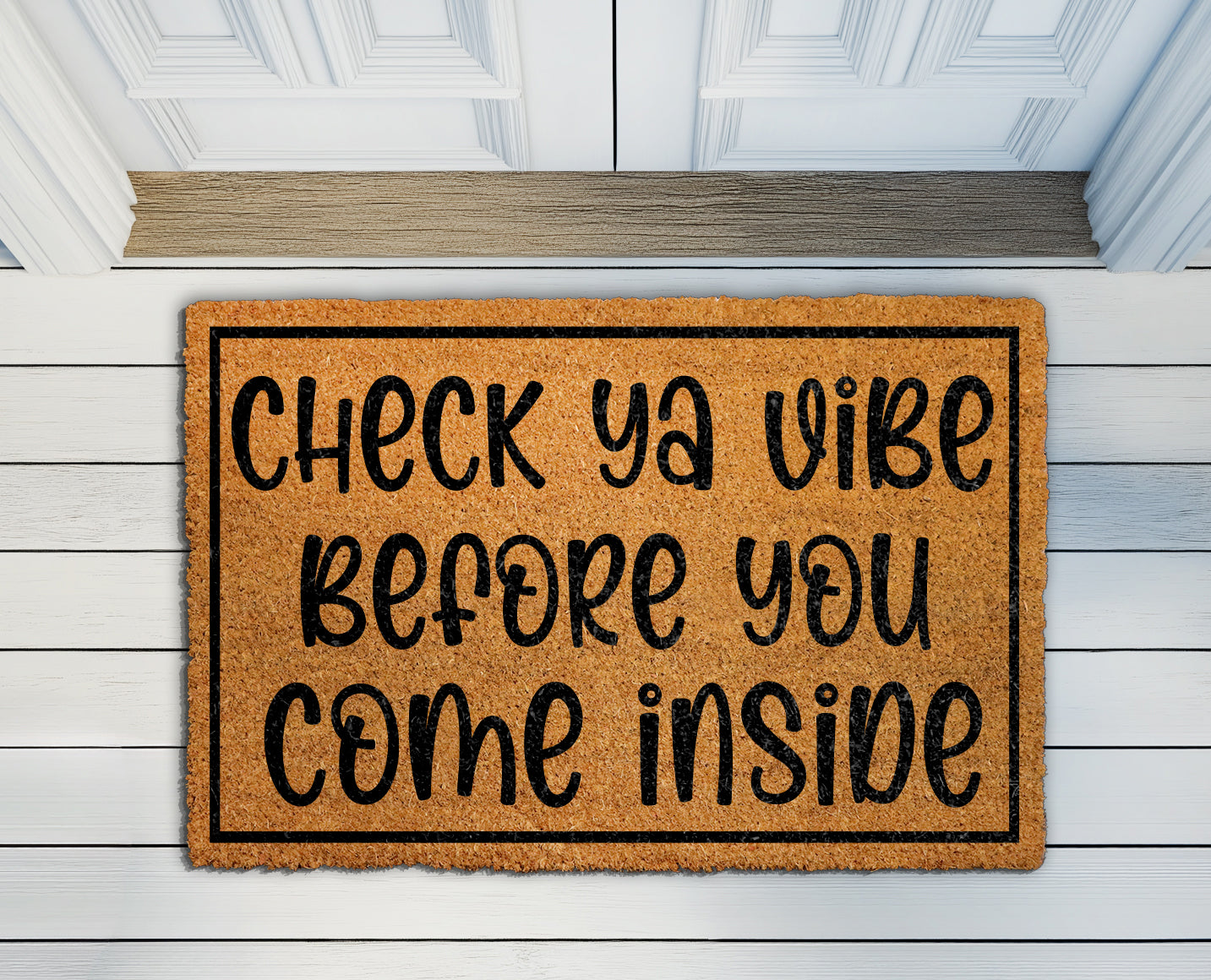 Positive Vibes Only Welcome Mat, Humorous Housewarming Gift, Funny