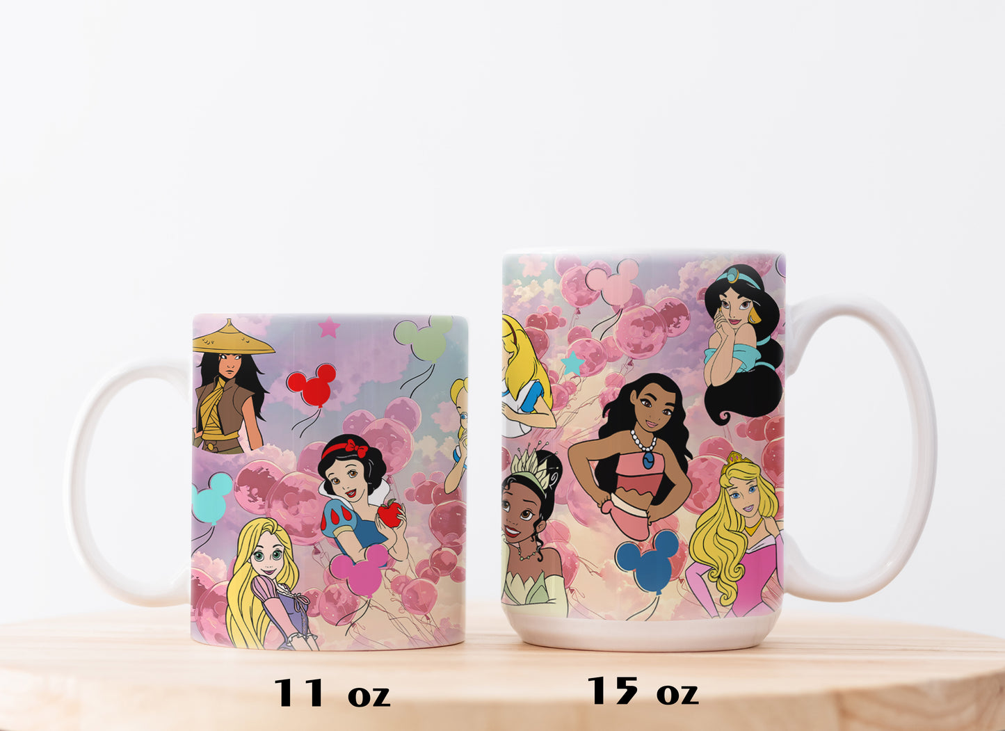 Whimsical Disney Princess Mug, Perfect Gift for Fans, Sublimation Tea Cup