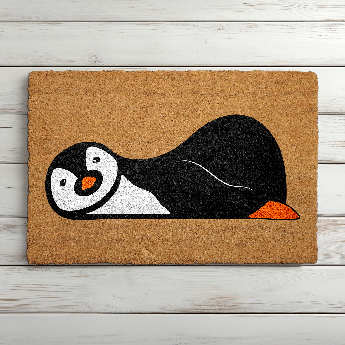 Adorable Lazy Penguin Doormat, Ideal Gift for Animal Lovers!