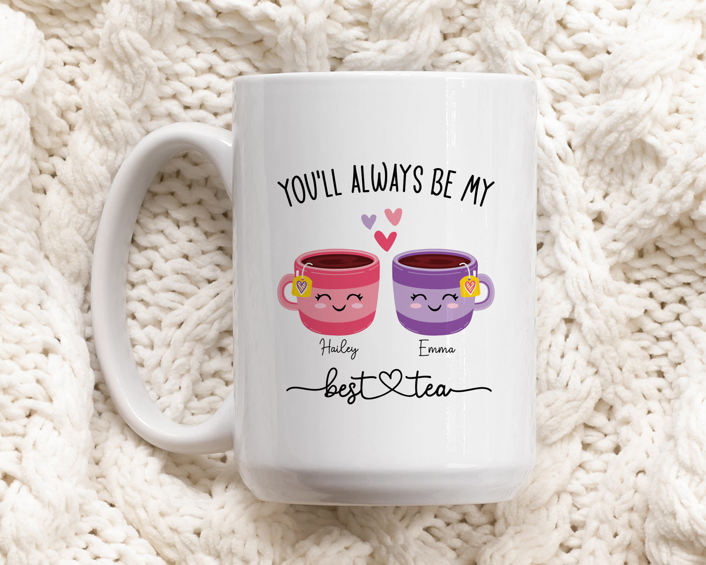 Best-Tea Pottery Cup, Soul Sisters Ceramic Mug - Perfect Friendship Gift
