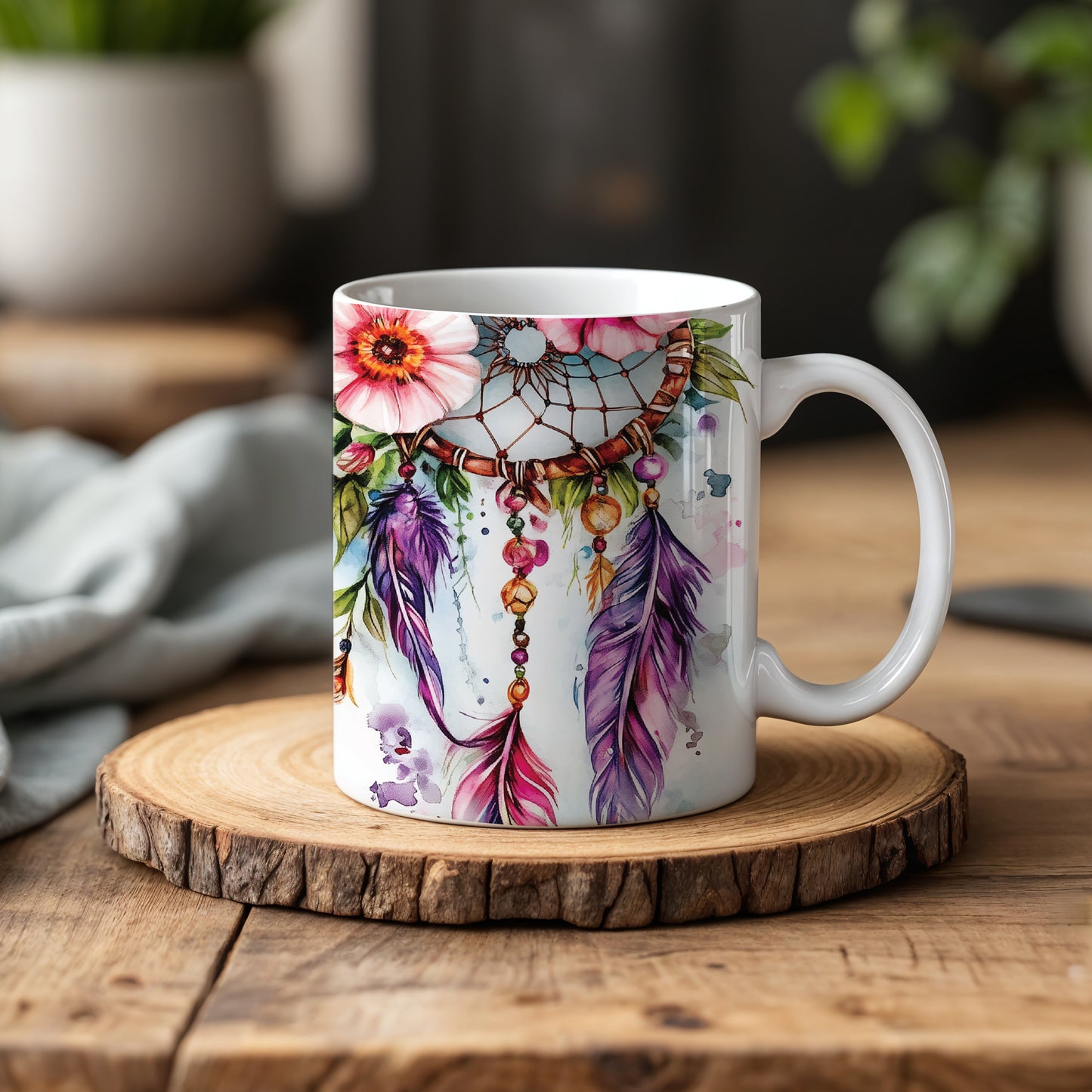 Empowering Indian Feather Mug, Inspiring Gift for Strong Individuals