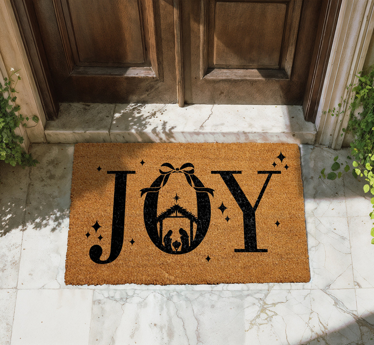 Spread Joy with Religious Nativity Scene Doormat, Perfect Holiday Decor