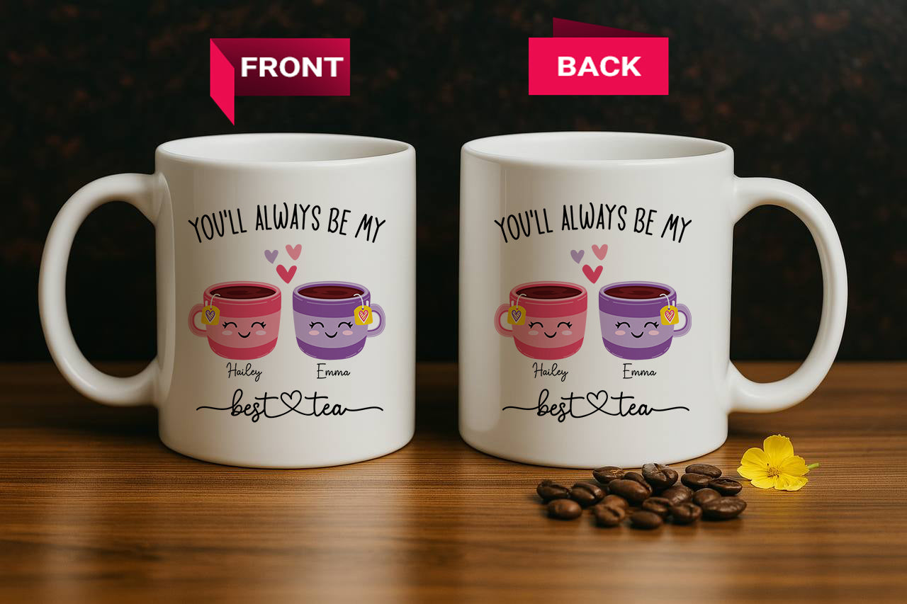 Best-Tea Pottery Cup, Soul Sisters Ceramic Mug - Perfect Friendship Gift