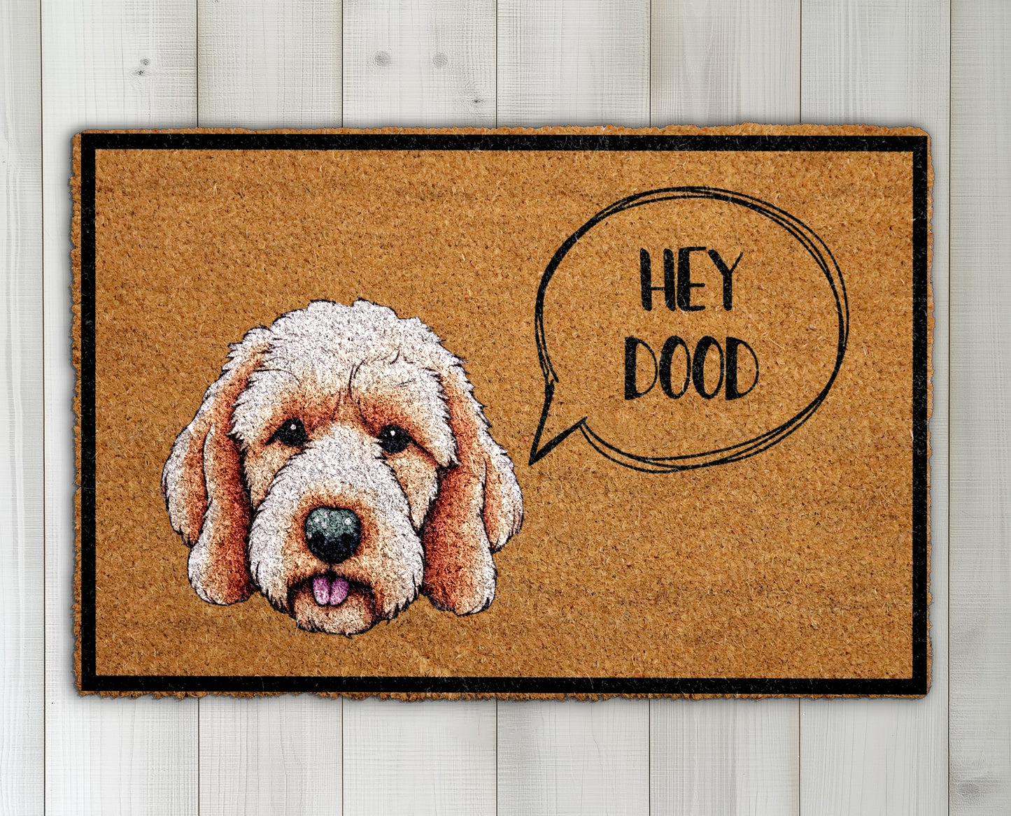 Goldendoodle Labrador Welcome Mat, Home Decor for Dog Lovers