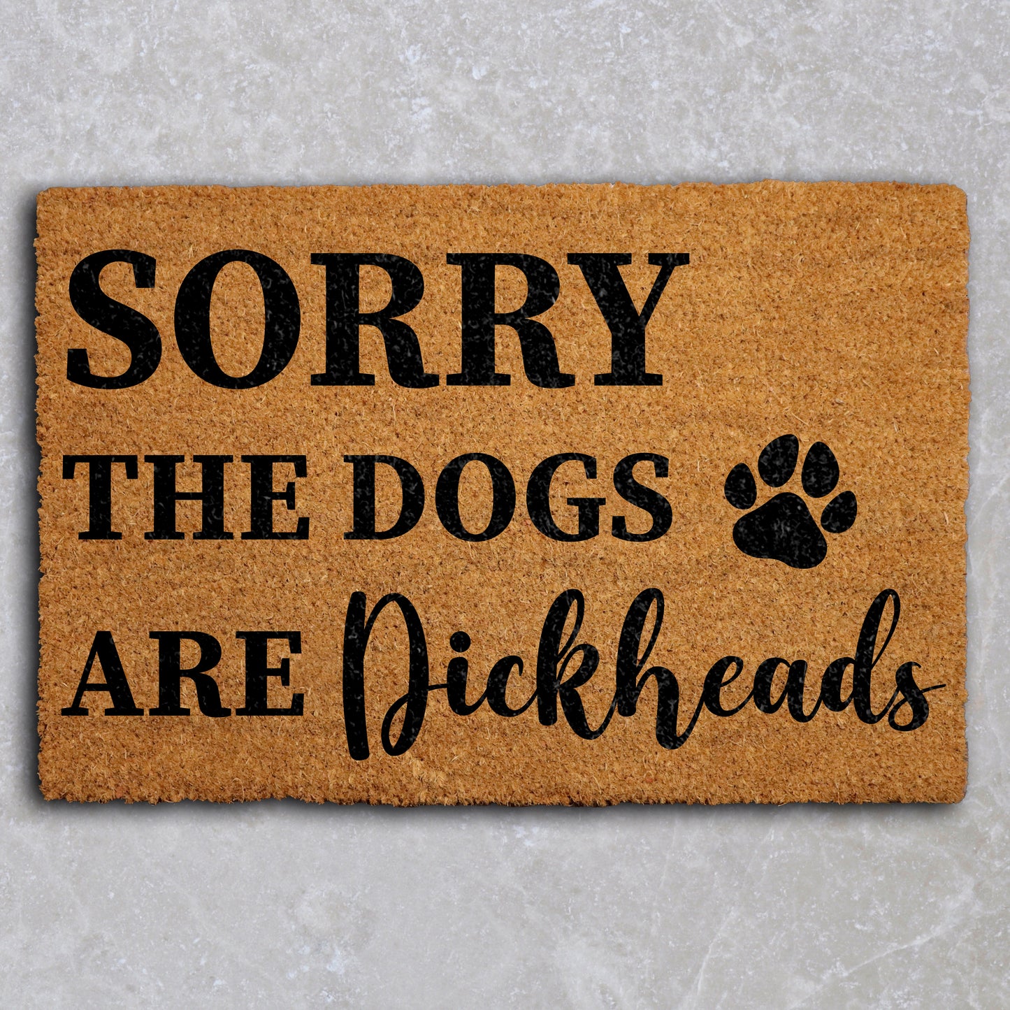 Rude Dog Welcome Mat: Humorous Housewarming Gift for Dog Lovers