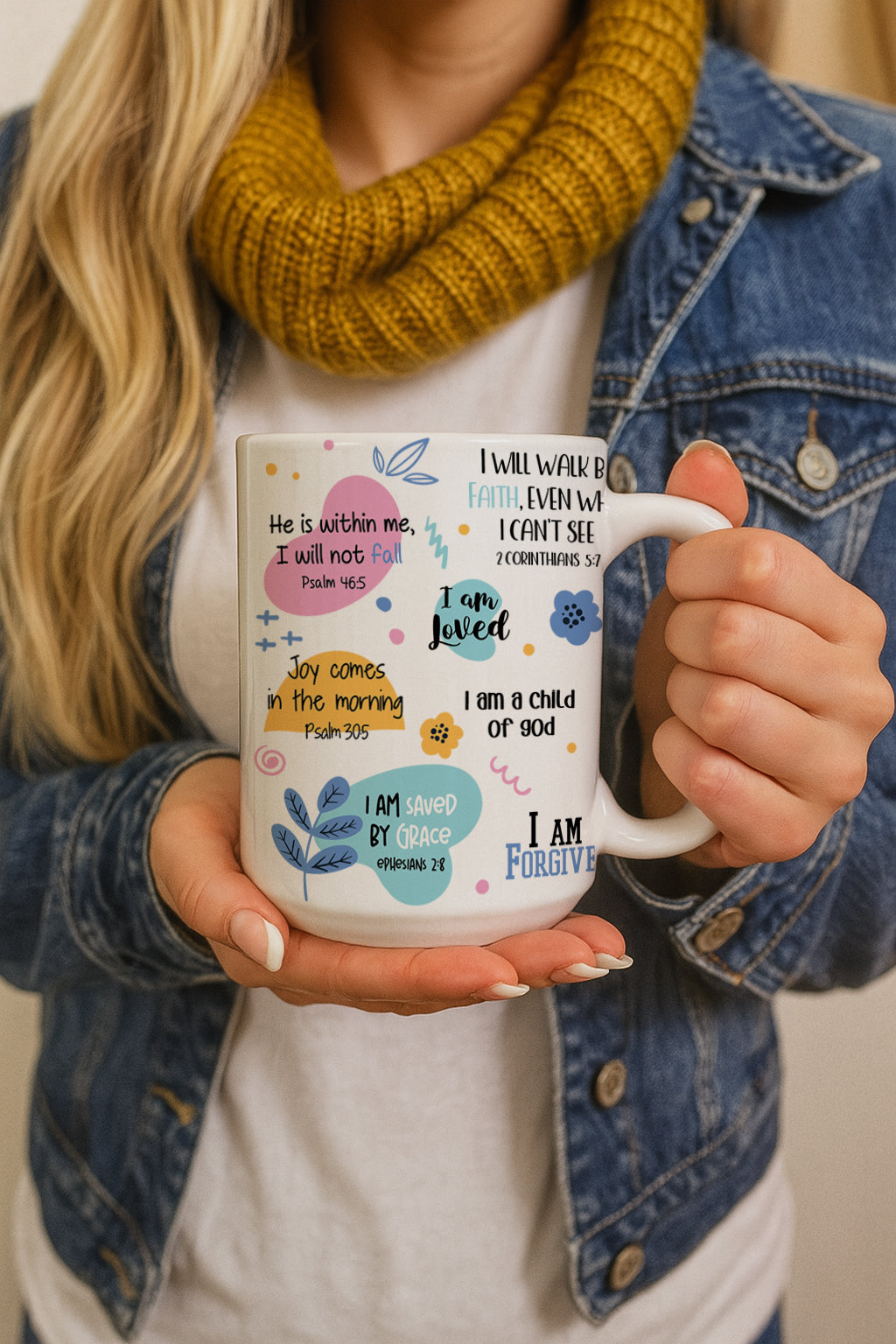 Personalized Bible Verse Mug, Christian Gift with Inspirational Scripture Quotes
