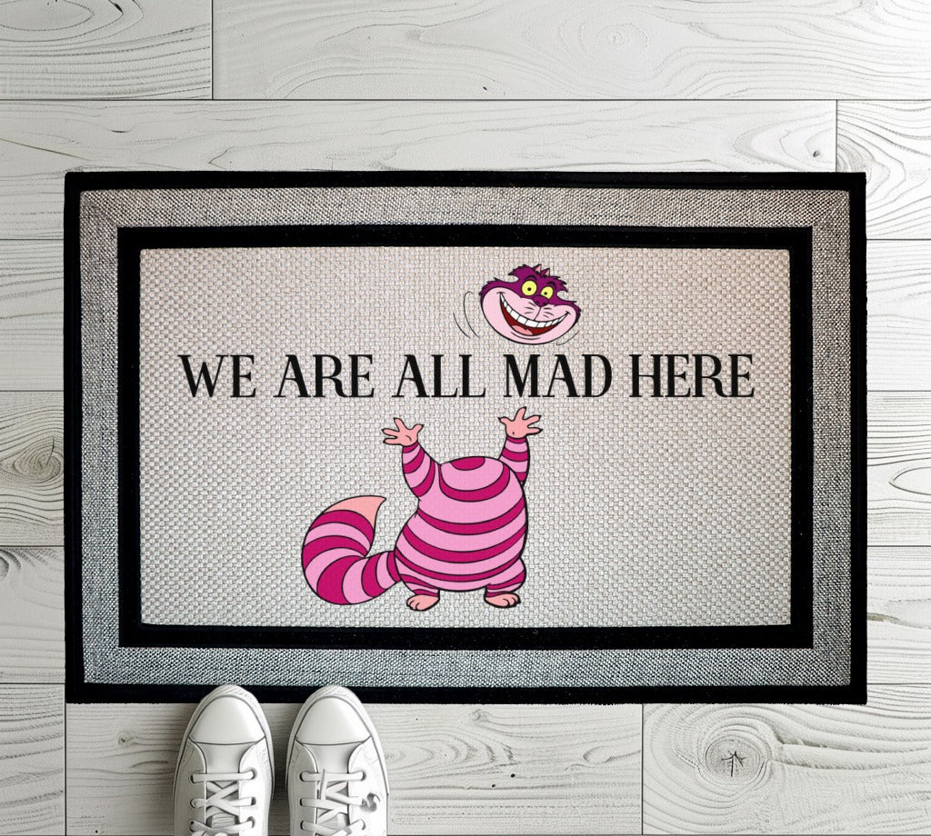 Welcome guests with a touch of whimsy: Cheshire Cat Doormat.