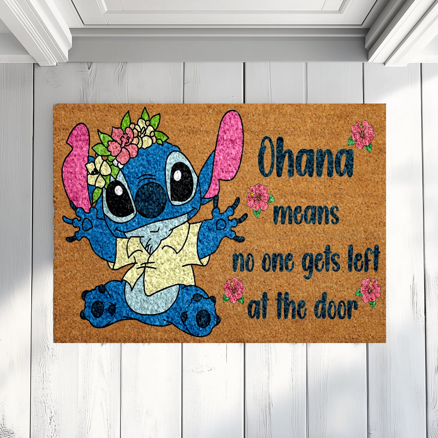 Ohana Means Family Door Mat, Disney Coco Inspired Hawaiian Decor