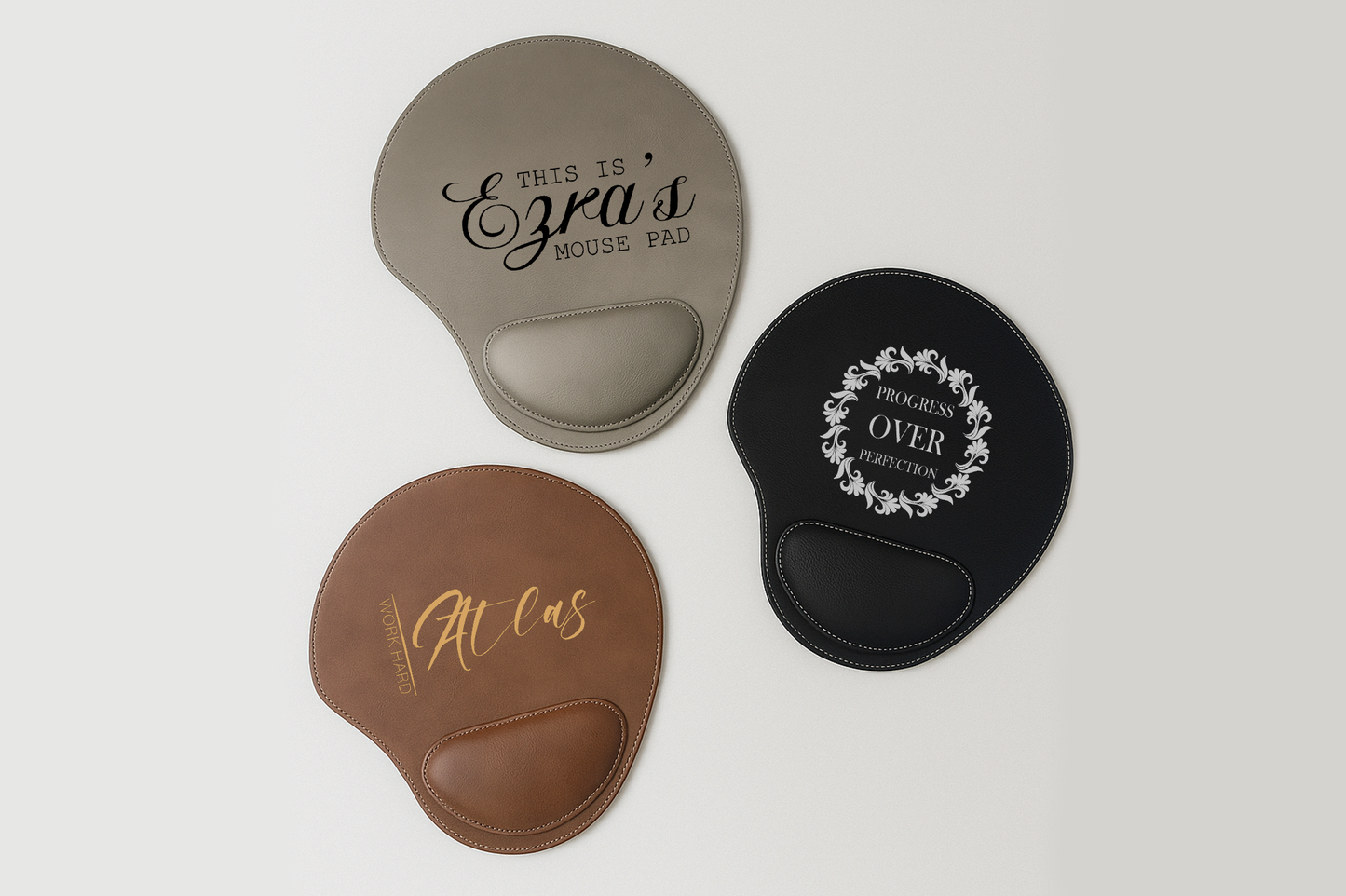 Custom Funny Leather Mousepad, Engraved Quote, Perfect Gift For Coworkers