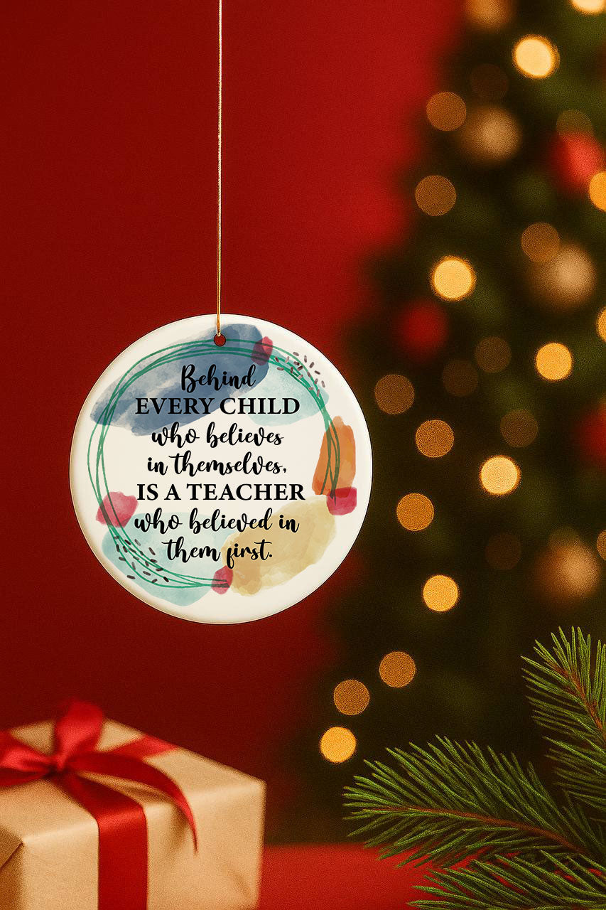 Watercolor Ornaments, Thank You Difference Maker Teacher Appreciation Present