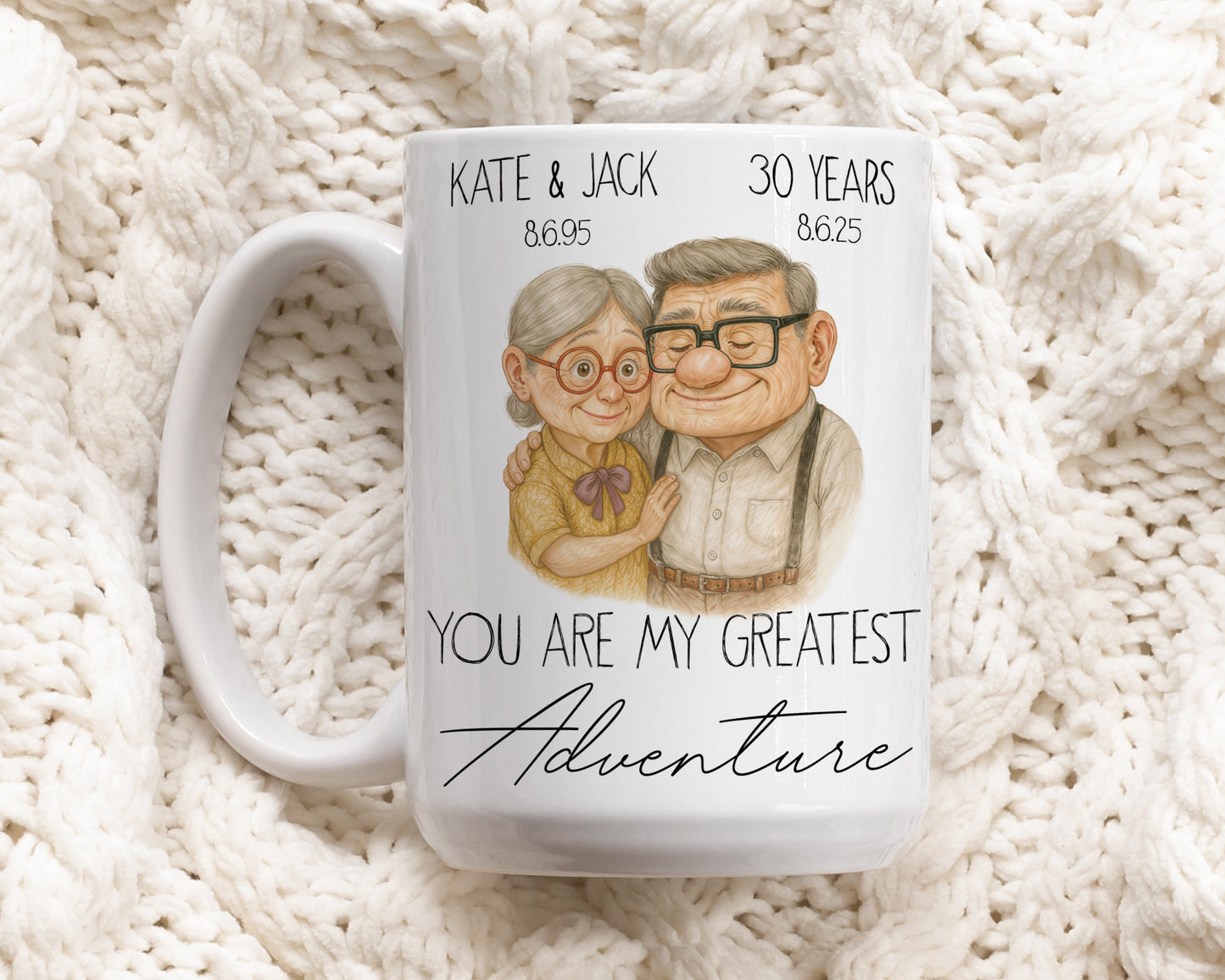 Disney Pixar Up Ceramic Tea Cup, Custom Carl And Ellie Coffee Mug