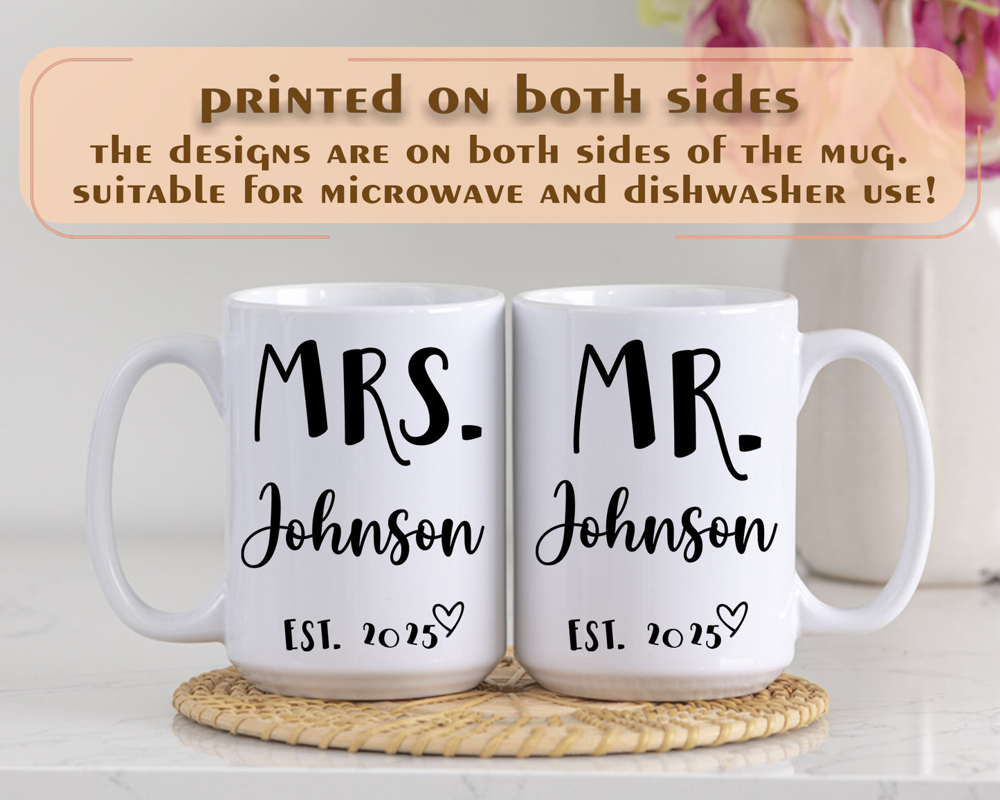 Custom Wife Tea Cup, Personalized Wedding Mug - Perfect Gift!
