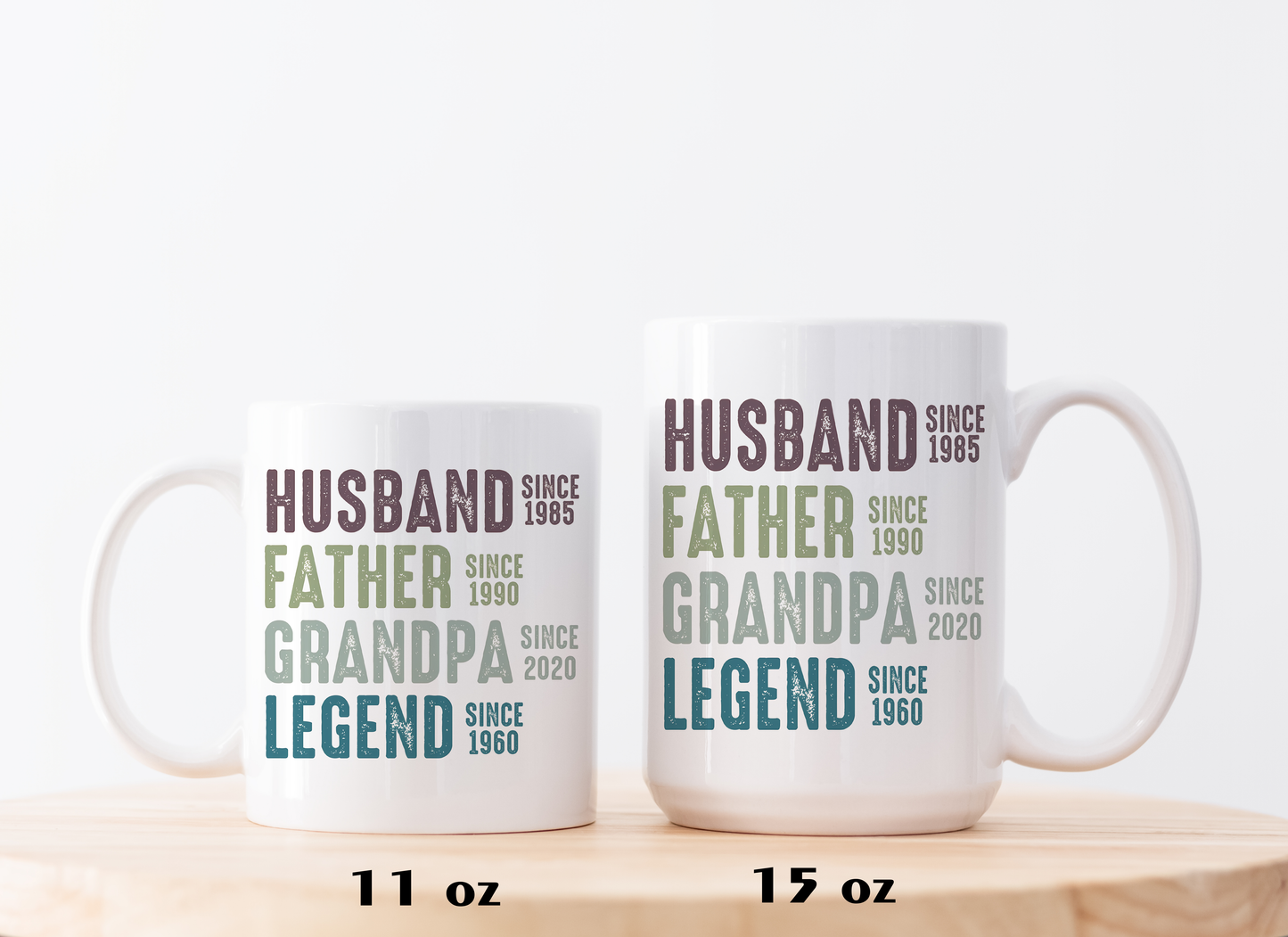 Custom Dad Tea Cup, Personalized Gift For Him – Legend Mug
