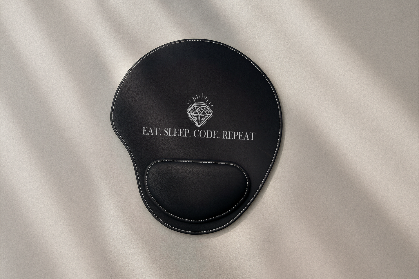 Custom Funny Leather Mousepad, Engraved Quote, Perfect Gift For Coworkers