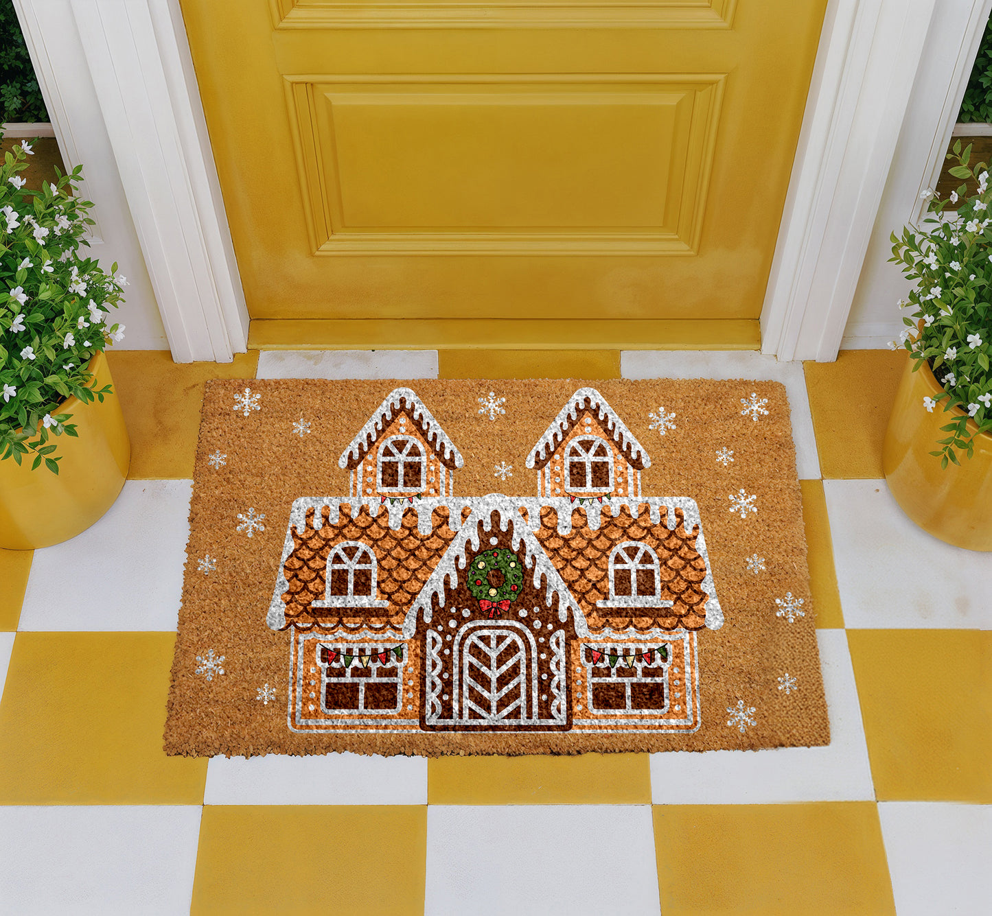 Spice up Your Entryway with Festive Winter Welcome Mat