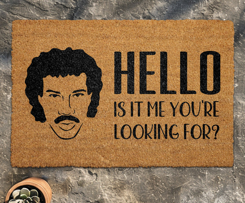 Retro Music Fan Welcome Mat, Humorous Housewarming Gift, Coir Rug