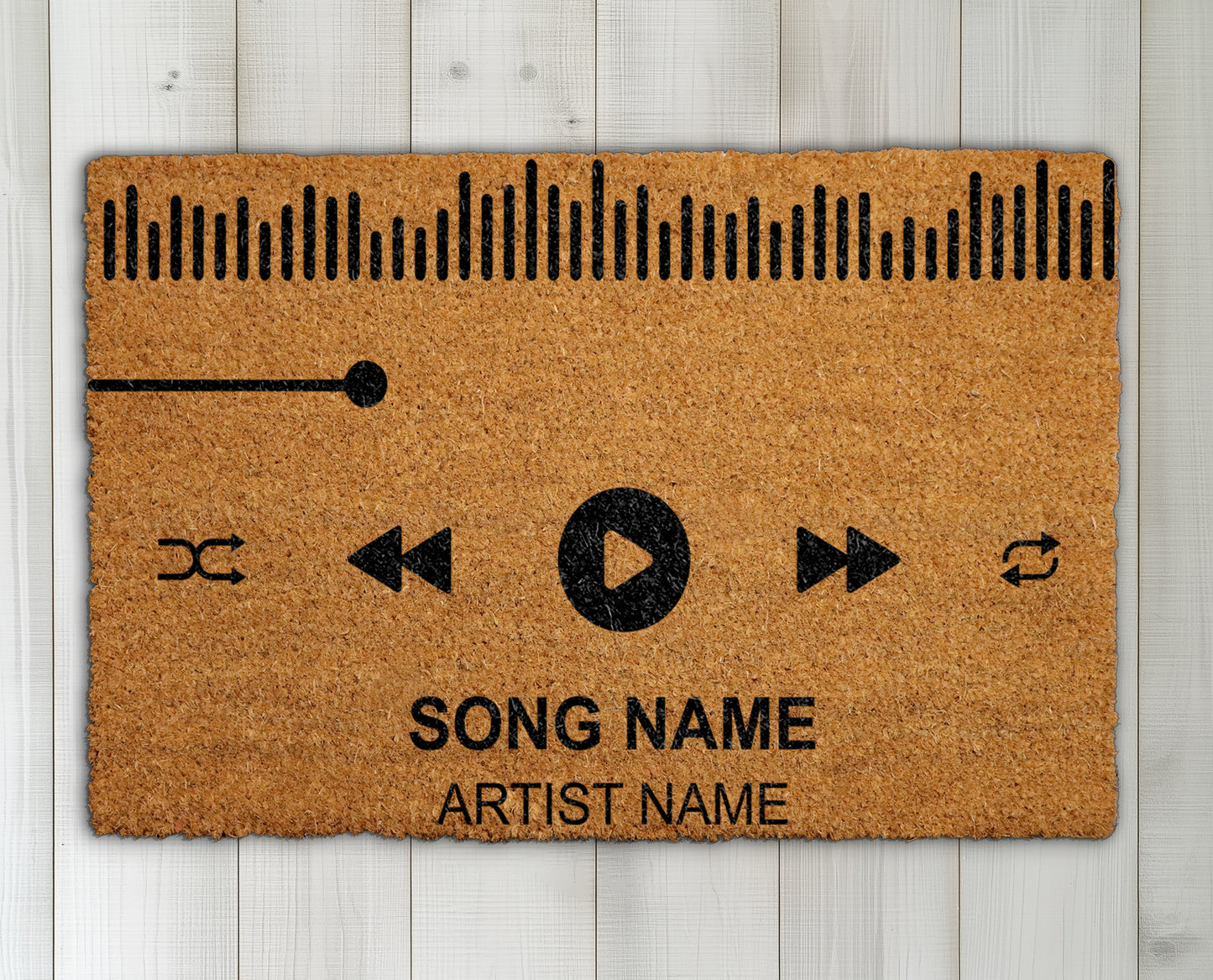 Personalized Music Doormat: Welcome Music Lovers with Custom Song, Artist