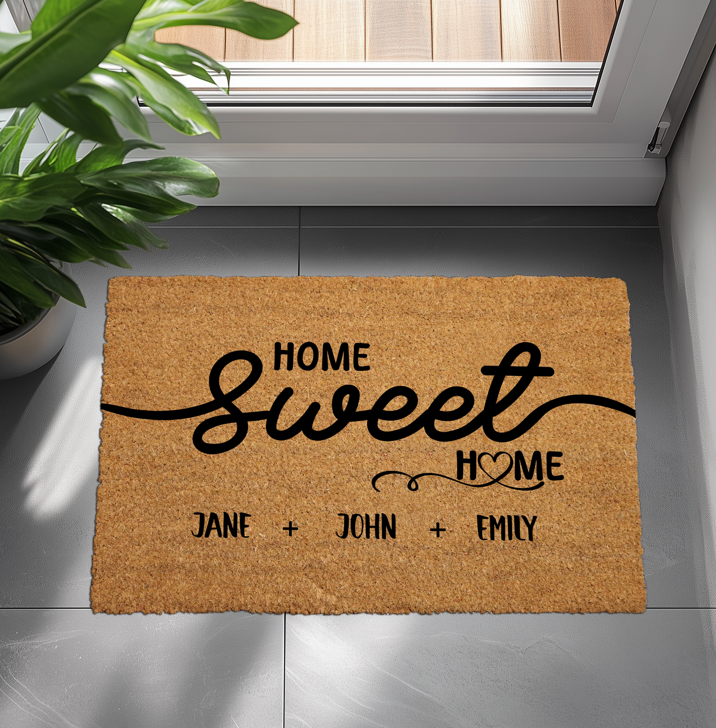 Personalize, Family Name Coir Doormat, Welcome Mat, Home Sweet Home