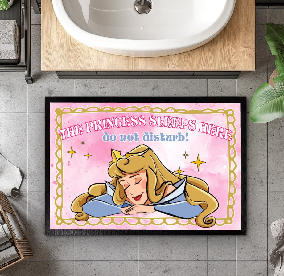 Disney Princess Welcome Mat: Sleeping Beauty Doormat for Girls Room