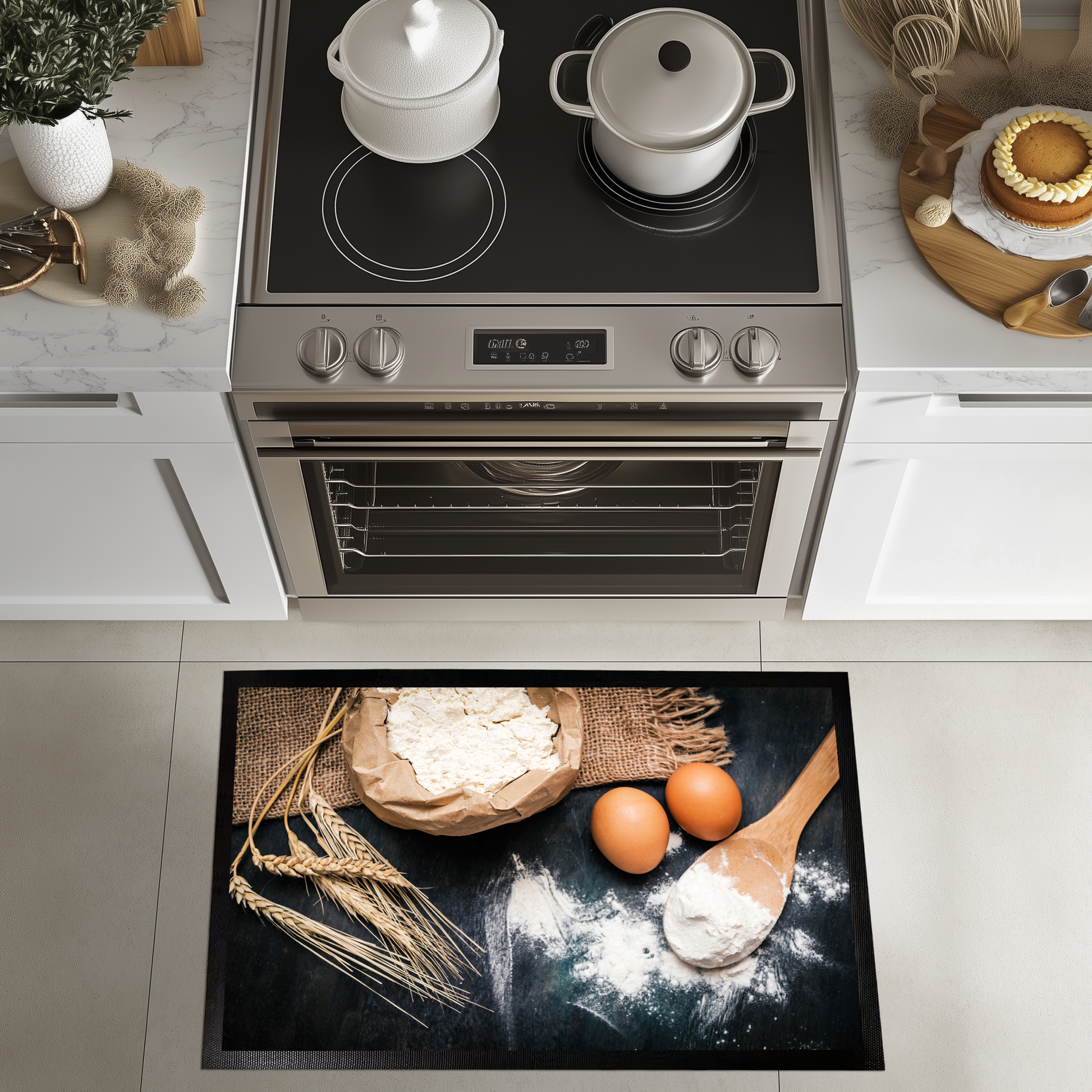 Add Charm with Vibrant Kitchen Mat, Cozy Rug Gift.