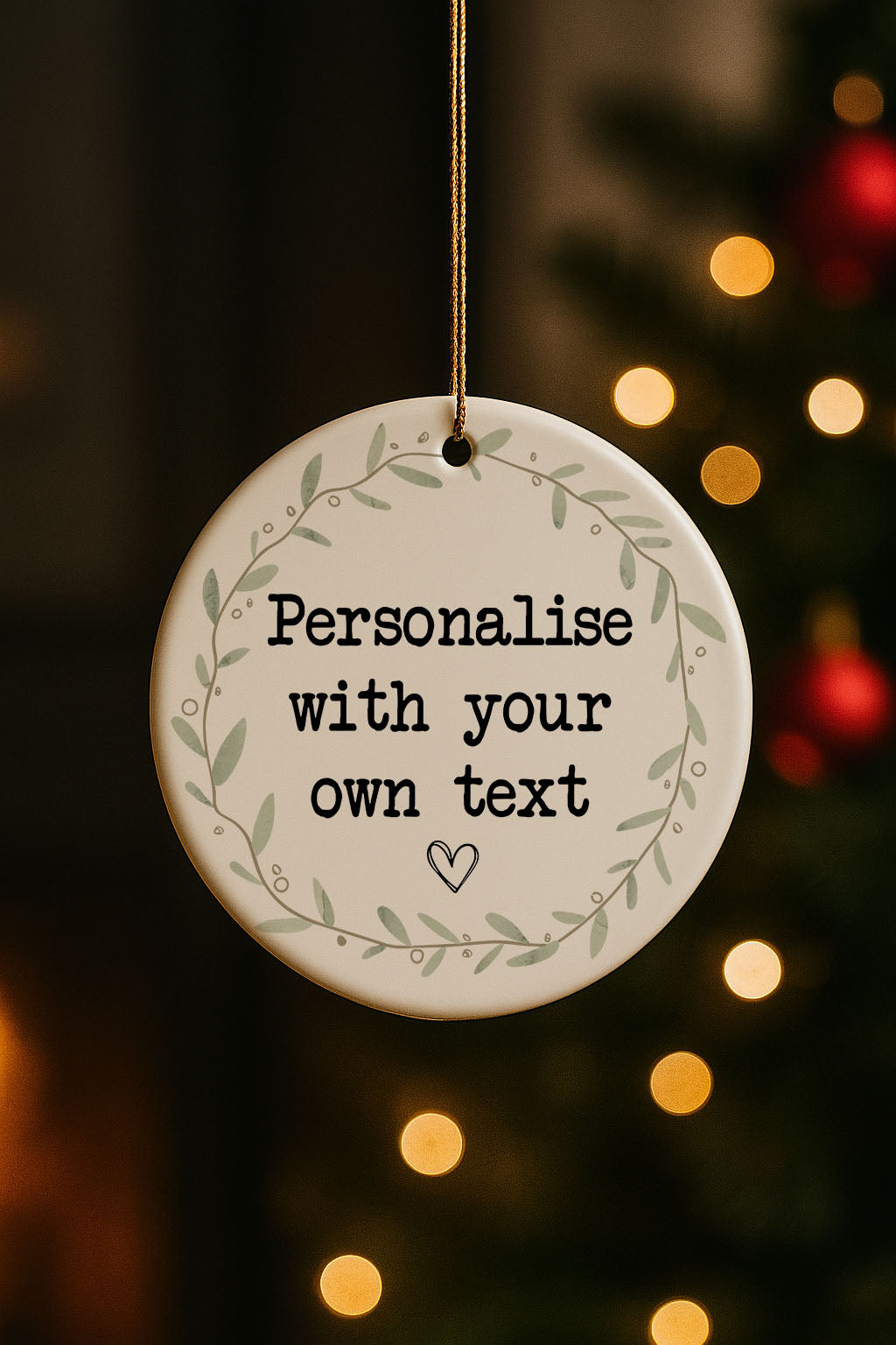 Personalized Christmas Ornament, Create Your Text Keepsake, Appreciation Decor