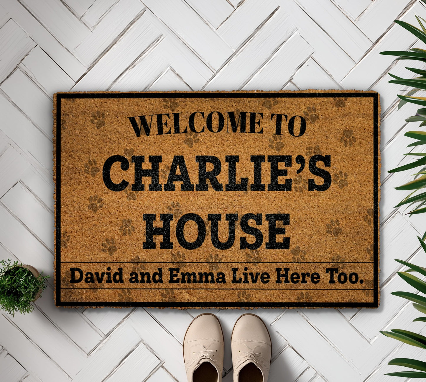 Custom Pet House Doormat, Personalized Welcome Mat, Funny Pet Lover Gift