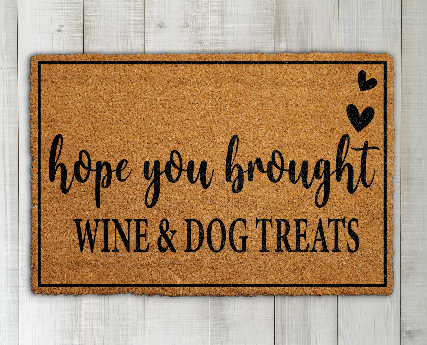 Wine, Dogs, Humor: Welcome Guests with This Fun Doormat!