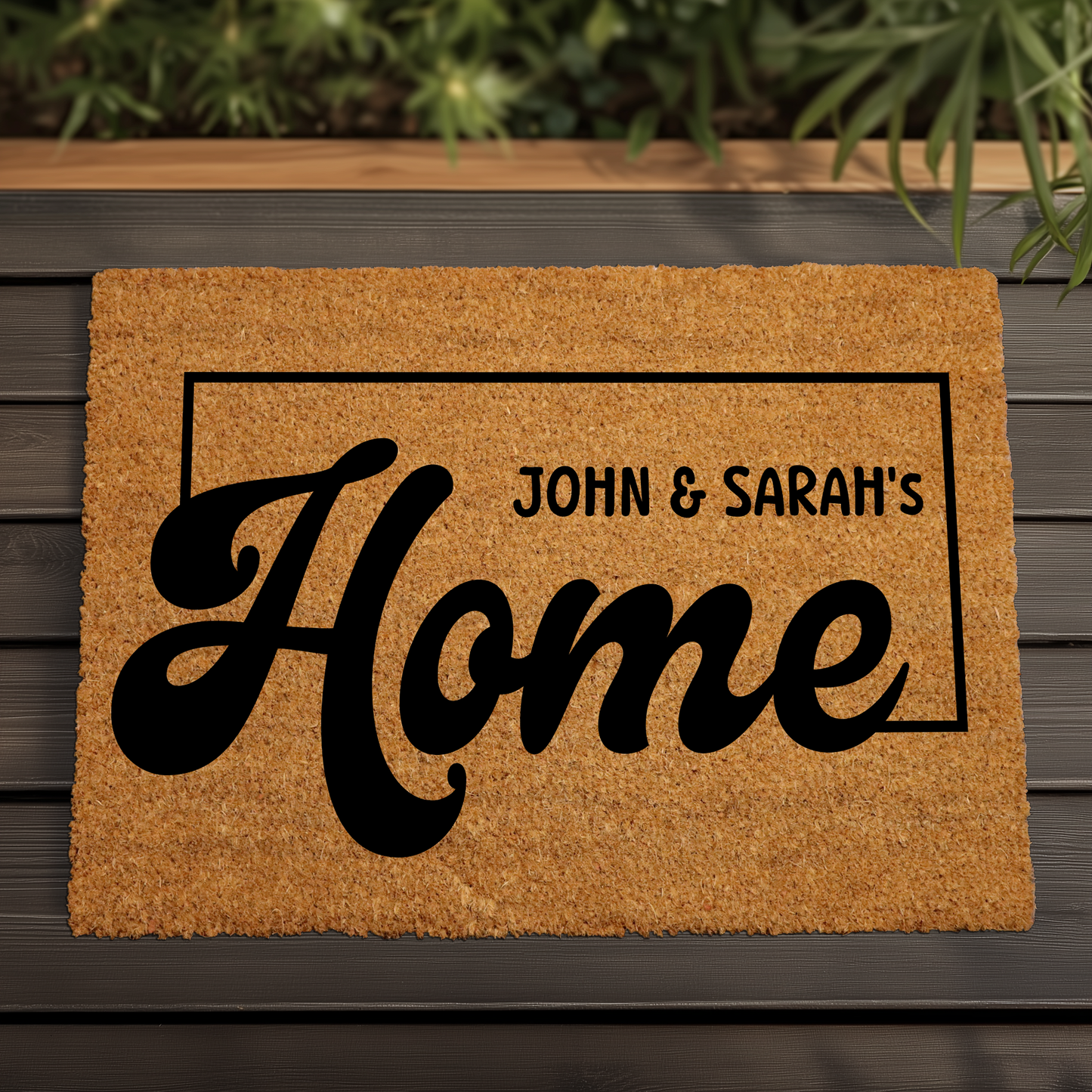 Custom Name Coir Doormat, Personalized Entryway Mat, Unique Housewarming Gift