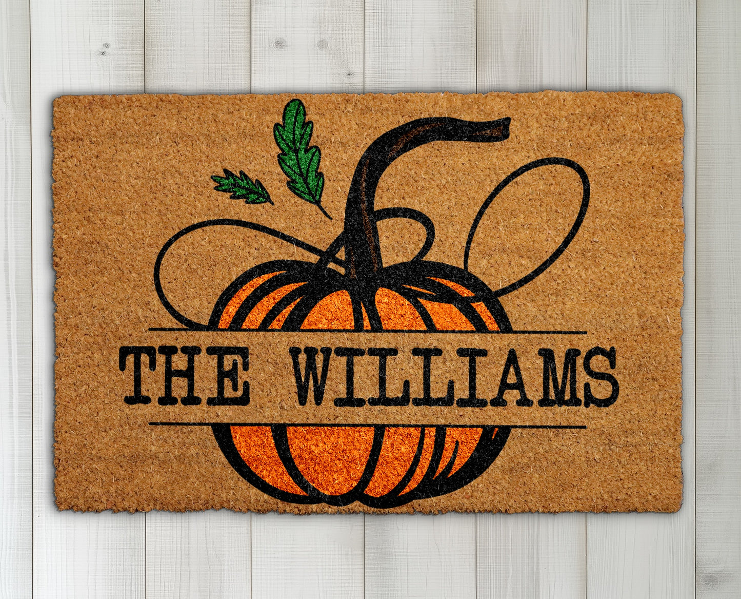 Custom Pumpkin Family Doormat: Fall Home Decor & Housewarming Gift
