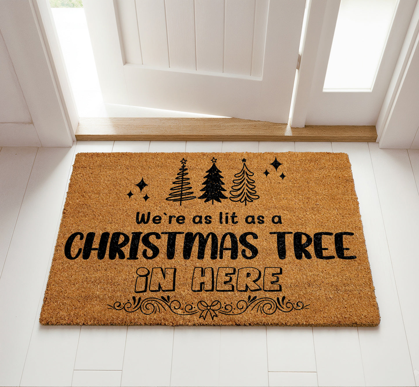 Light Up Your Entryway with our Festive Christmas Doormat!