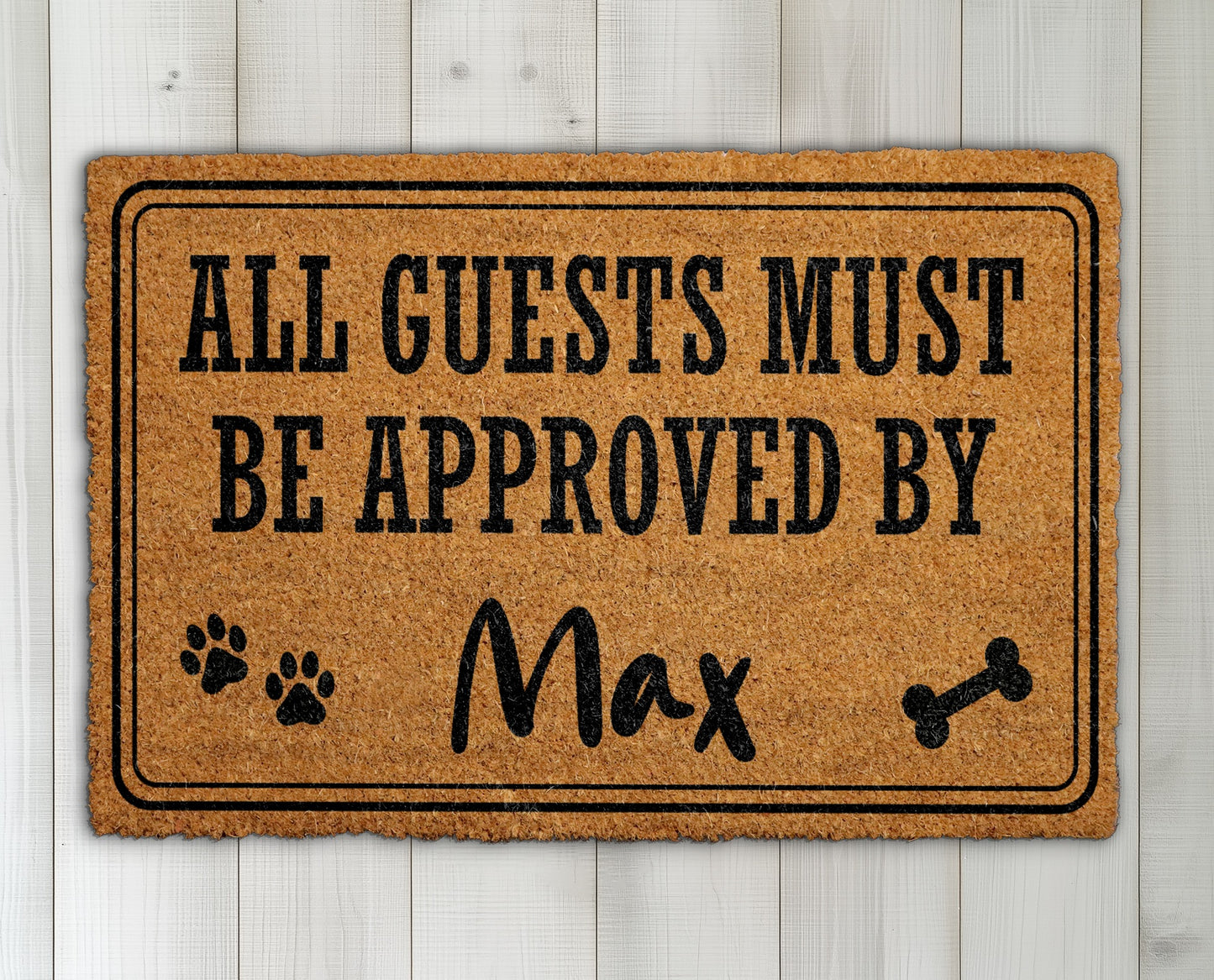 Custom Dog Name Doormat, Funny Dog Lover Housewarming Gift