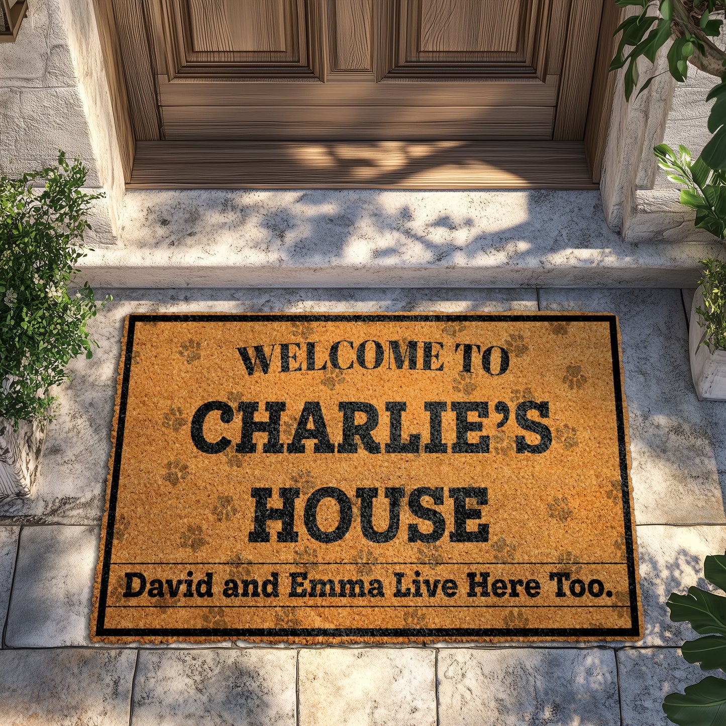 Custom Pet House Doormat, Personalized Welcome Mat, Funny Pet Lover Gift