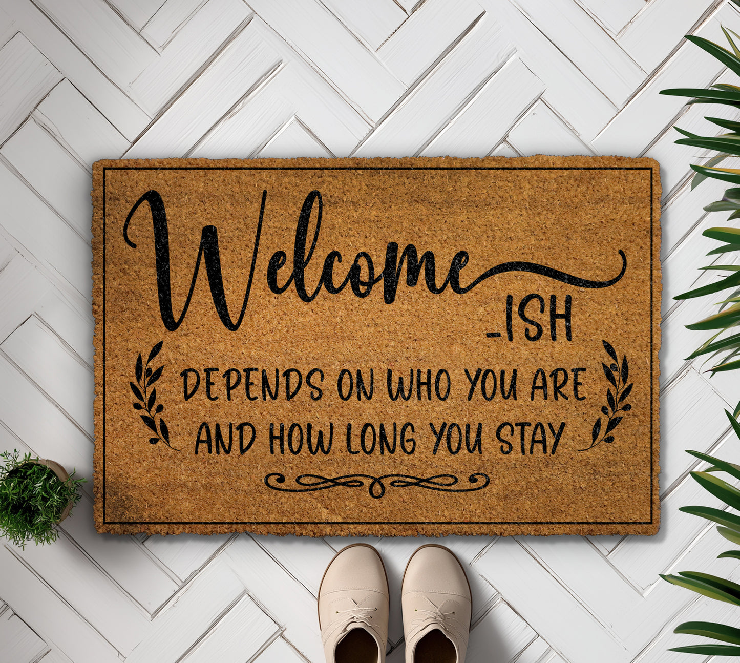 Welcome-Ish, Sarcastic Doormat: Show Your Personality at the Door