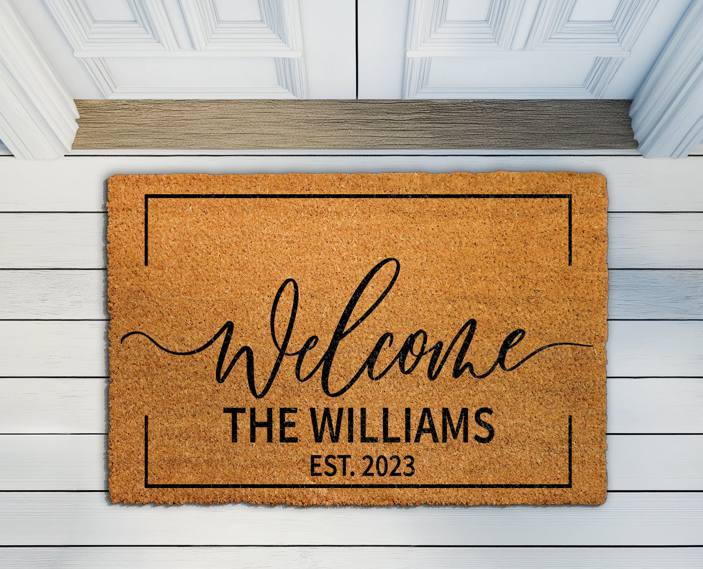 Custom Last Name Doormat, Personalized Family Mat for Housewarming Gift